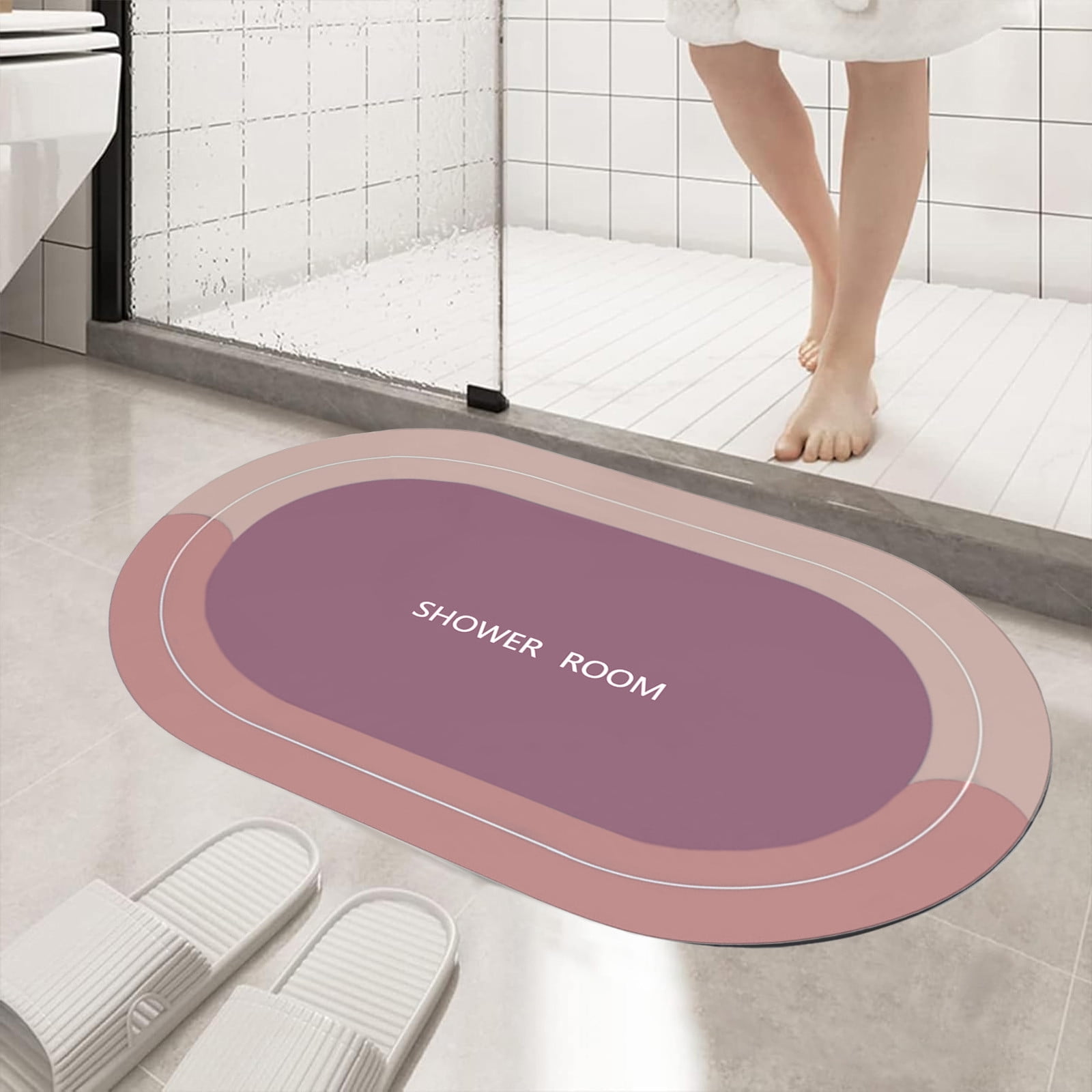 PALIFEUR Oval Bathroom Rugs, Extra Soft Absorbent Bath Mat, 15.7