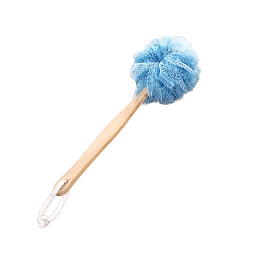 PALIFEUR Back Scrubber for Shower, Soft Loofah with Handle, Fluffyies Loofah on a Stick, Exfoliating Shower Sponge with Handle, Bath Brush, Shower Sponge Loofah Back Scrubber Blue - Image 1