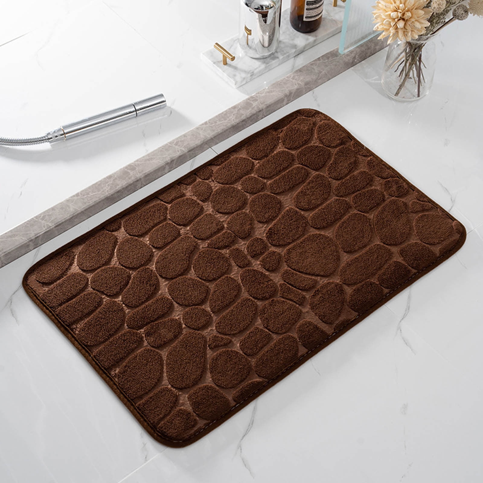 Dmlowu Bathroom Rugs - Ultra Absorbent Non-Slip Floor Bath Mat, Super Soft Shower Mat for Bath Tub, Machine Washable 16x24