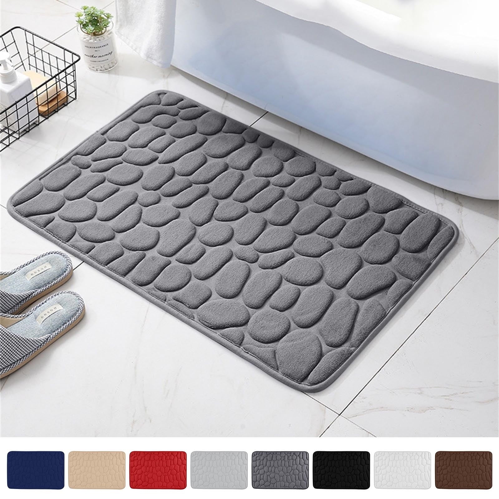 Dmlowu Bathroom Rugs - Ultra Absorbent Non-Slip Floor Bath Mat, Super Soft Shower Mat for Bath Tub, Machine Washable 16x24