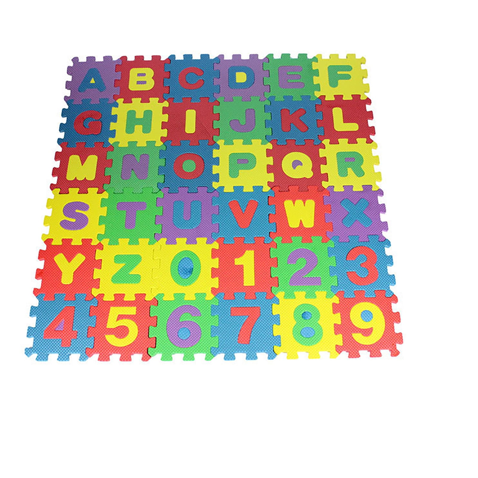 Clearance! PALIFEUR 36 PCS Kids Foam Play Mat, 12x12 Inch Number Alphabet Foam Puzzle Floor Mat,Soft Non-Slip Foam Tiles for Floor Kid Edges Play Mat Multicolor - Image 2
