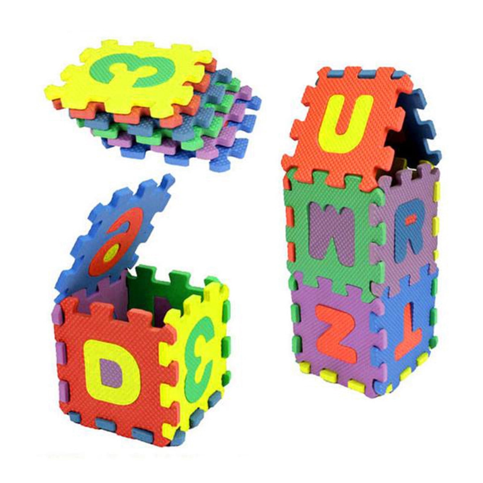 Clearance! PALIFEUR 36 PCS Kids Foam Play Mat, 12x12 Inch Number Alphabet Foam Puzzle Floor Mat,Soft Non-Slip Foam Tiles for Floor Kid Edges Play Mat Multicolor - Image 5