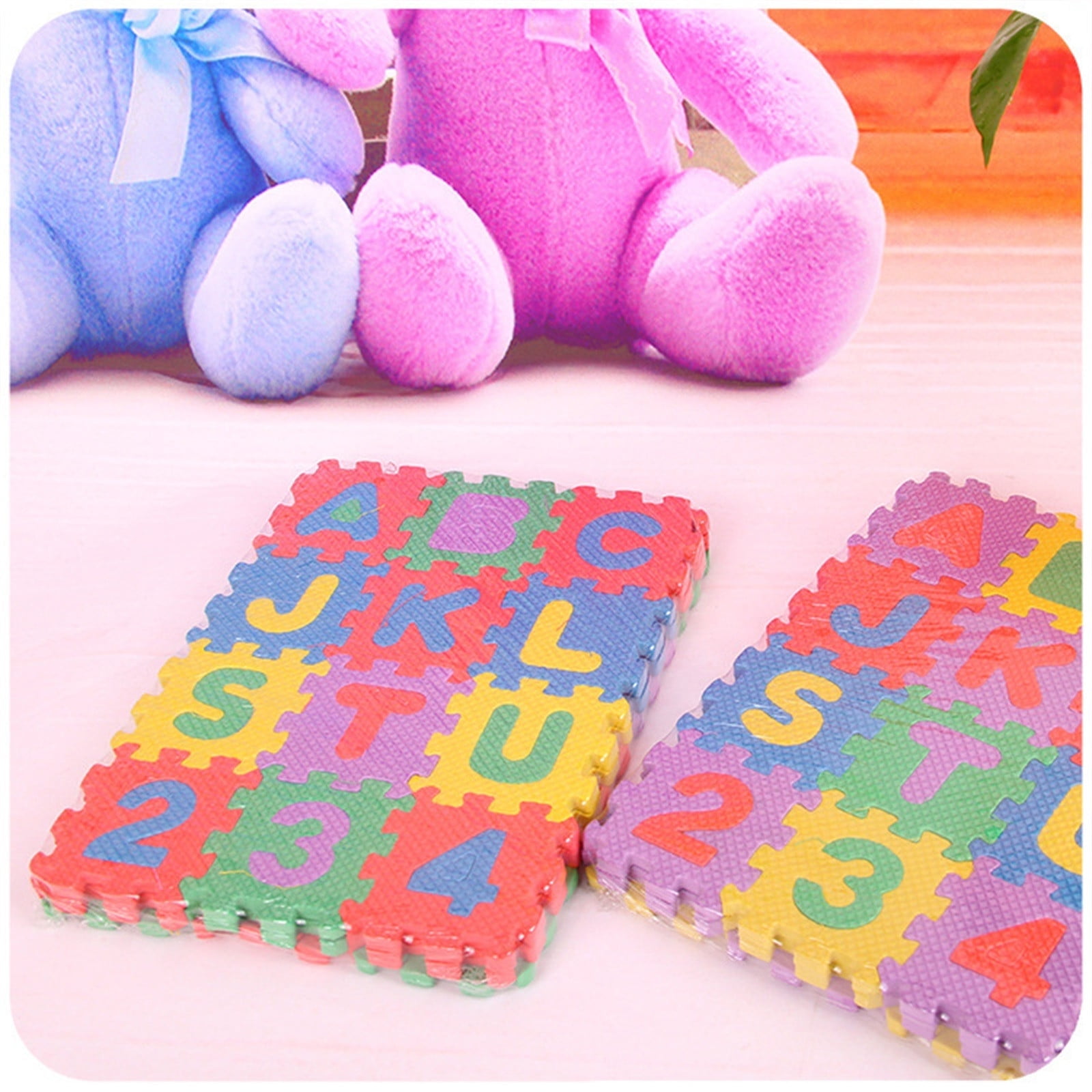 Clearance! PALIFEUR 36 PCS Kids Foam Play Mat, 12x12 Inch Number Alphabet Foam Puzzle Floor Mat,Soft Non-Slip Foam Tiles for Floor Kid Edges Play Mat Multicolor - Image 8