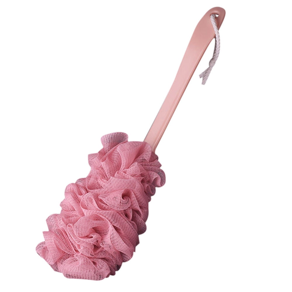 PALIFEUR Back Scrubber for Shower, Soft Loofah with Handle, Fluffyies Loofah on a Stick, Exfoliating Shower Sponge with Handle, Bath Brush, Shower Sponge Loofah Back Scrubber Pink - Image 3