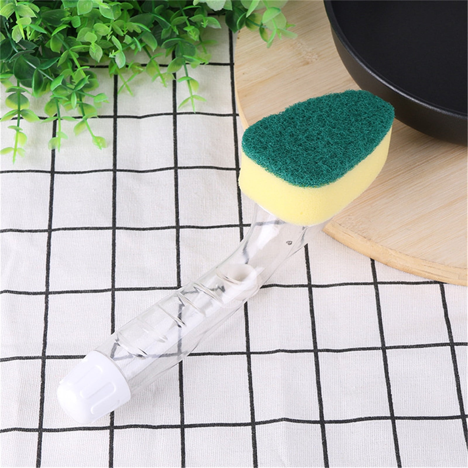 PALIFEUR Non-Scratch Dish wand, Scrubber for Cleaning Kitchen, Bathroom, Household, Dish Scrubber Safe for Non-Stick Cookware, DishWand, Sponge Wand, Dish Sponge with Handle white - Image 7