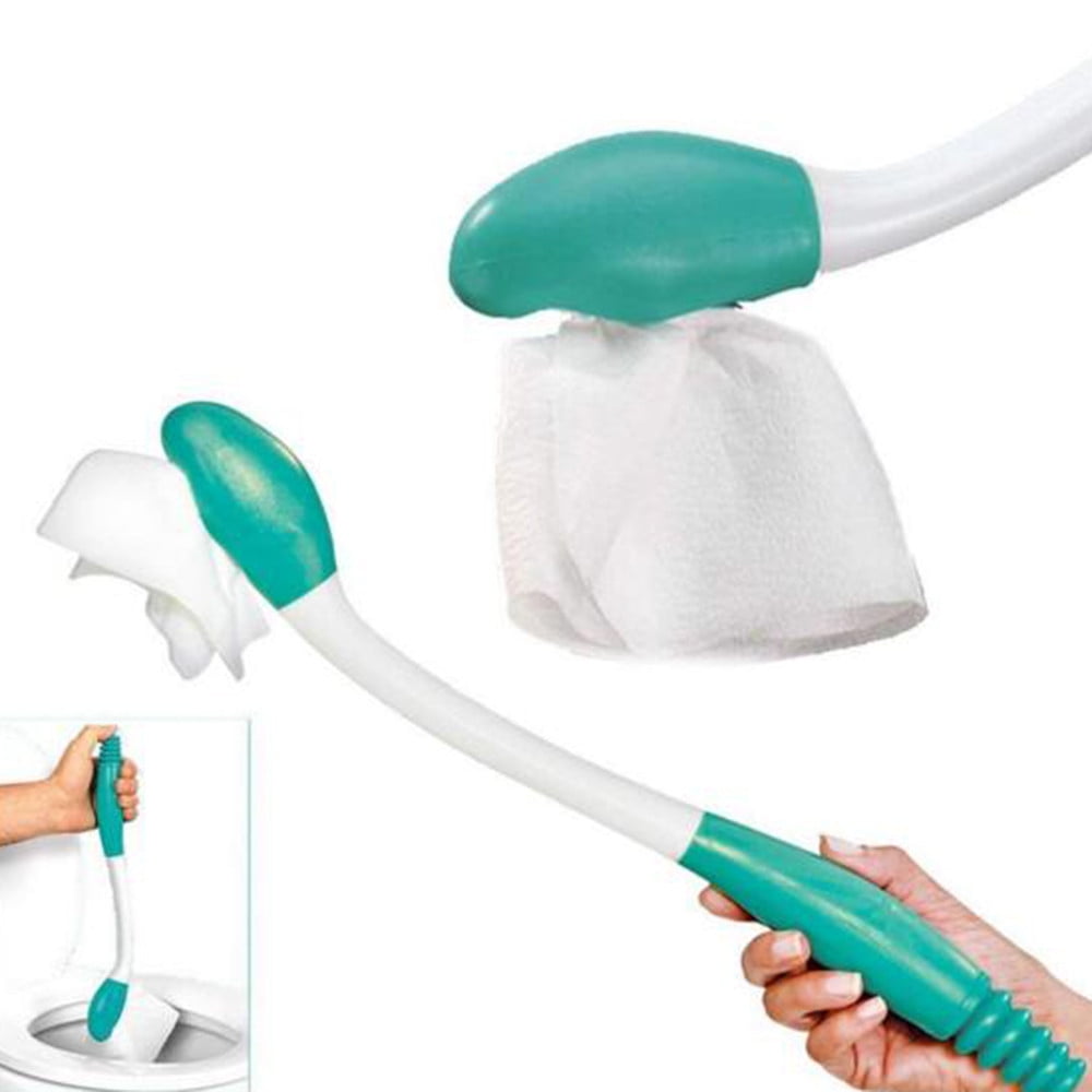 PALIFEUR Butt Wiper Tool, Long Reachs Comfortable Wipe Toilet Aid, Wipe Assist for Toileting for Pregnant Woman, Obese, Elderly, Disability Green - Image 7