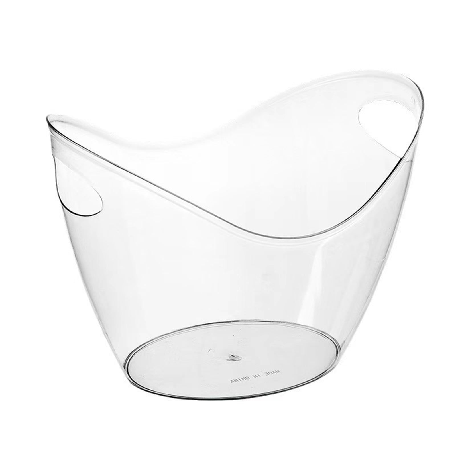 PALIFEUR Plastic Ice Bucket for Parties, Bar, Home, Kitchen, Outdoor Etc, Champagne Bucket for Beer Wine , Fruit Clear - Image 2