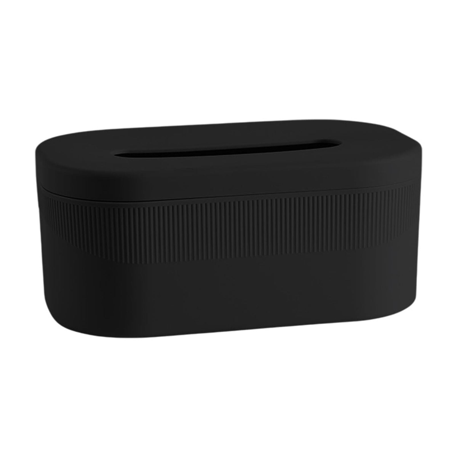 PALIFEUR Tissue Box Cover Rectangle, Extremely Austere Napkin Facial Tissue Holder, Convenience Kleenex Box Covers for Bathroom Toilet Bedroom Living Room Table Desk Office #1_Black - Image 3