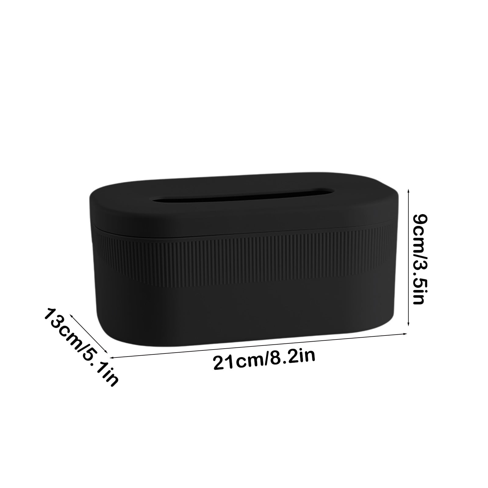 PALIFEUR Tissue Box Cover Rectangle, Extremely Austere Napkin Facial Tissue Holder, Convenience Kleenex Box Covers for Bathroom Toilet Bedroom Living Room Table Desk Office #1_Black - Image 4