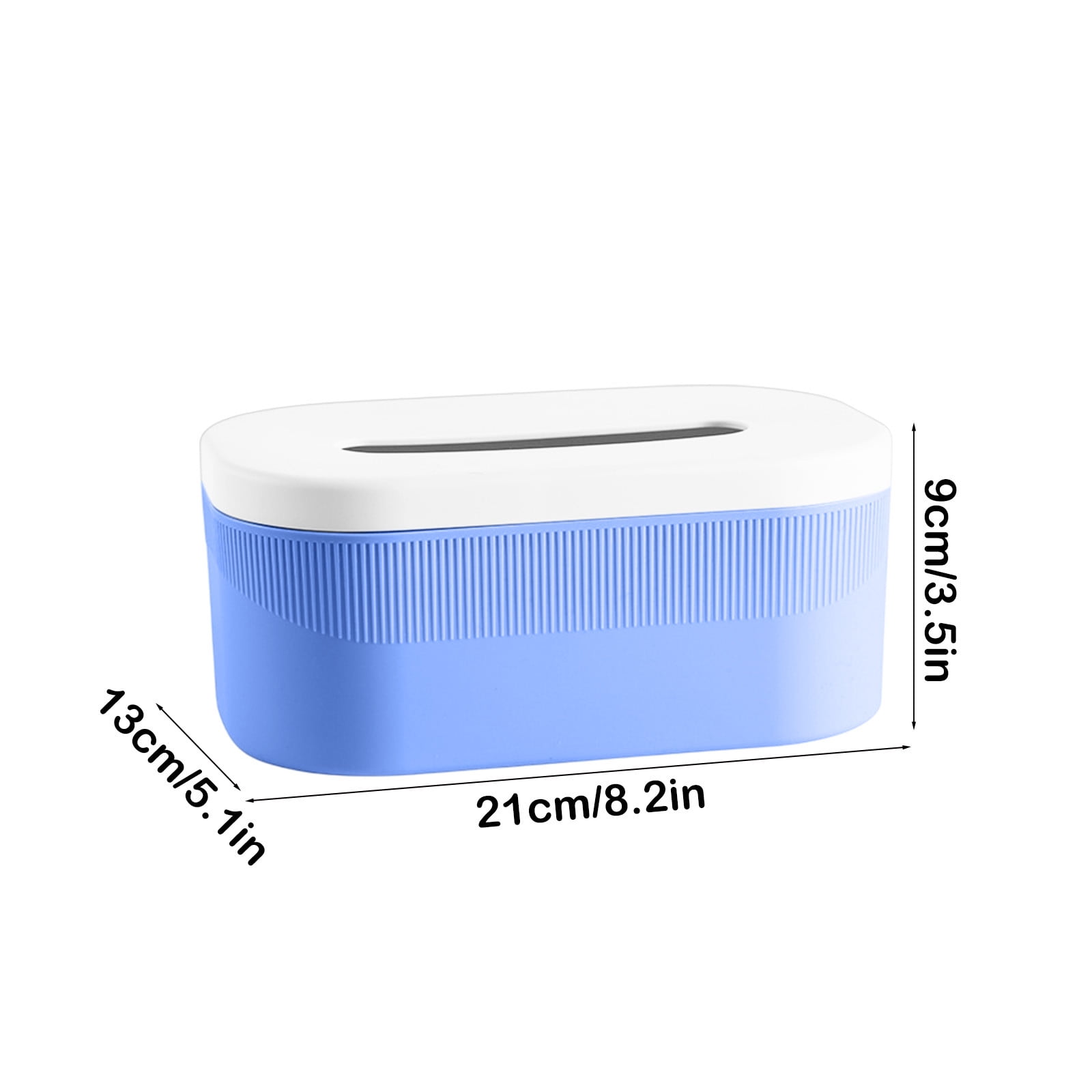 PALIFEUR Tissue Box Cover Rectangle, Extremely Austere Napkin Facial Tissue Holder, Convenience Kleenex Box Covers for Bathroom Toilet Bedroom Living Room Table Desk Office #1_Blue - Image 4