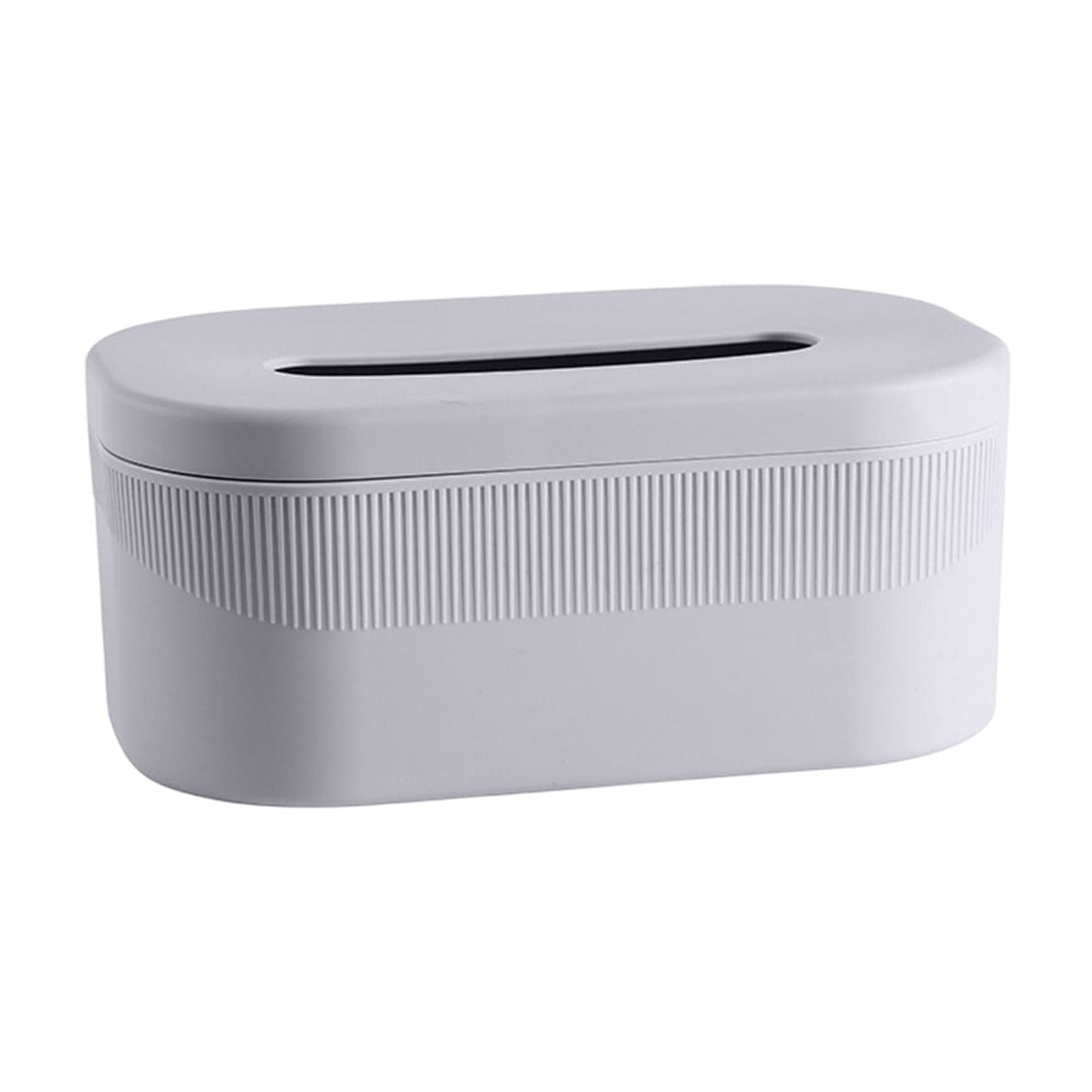 PALIFEUR Tissue Box Cover Rectangle, Extremely Austere Napkin Facial Tissue Holder, Convenience Kleenex Box Covers for Bathroom Toilet Bedroom Living Room Table Desk Office #1_Gray - Image 3