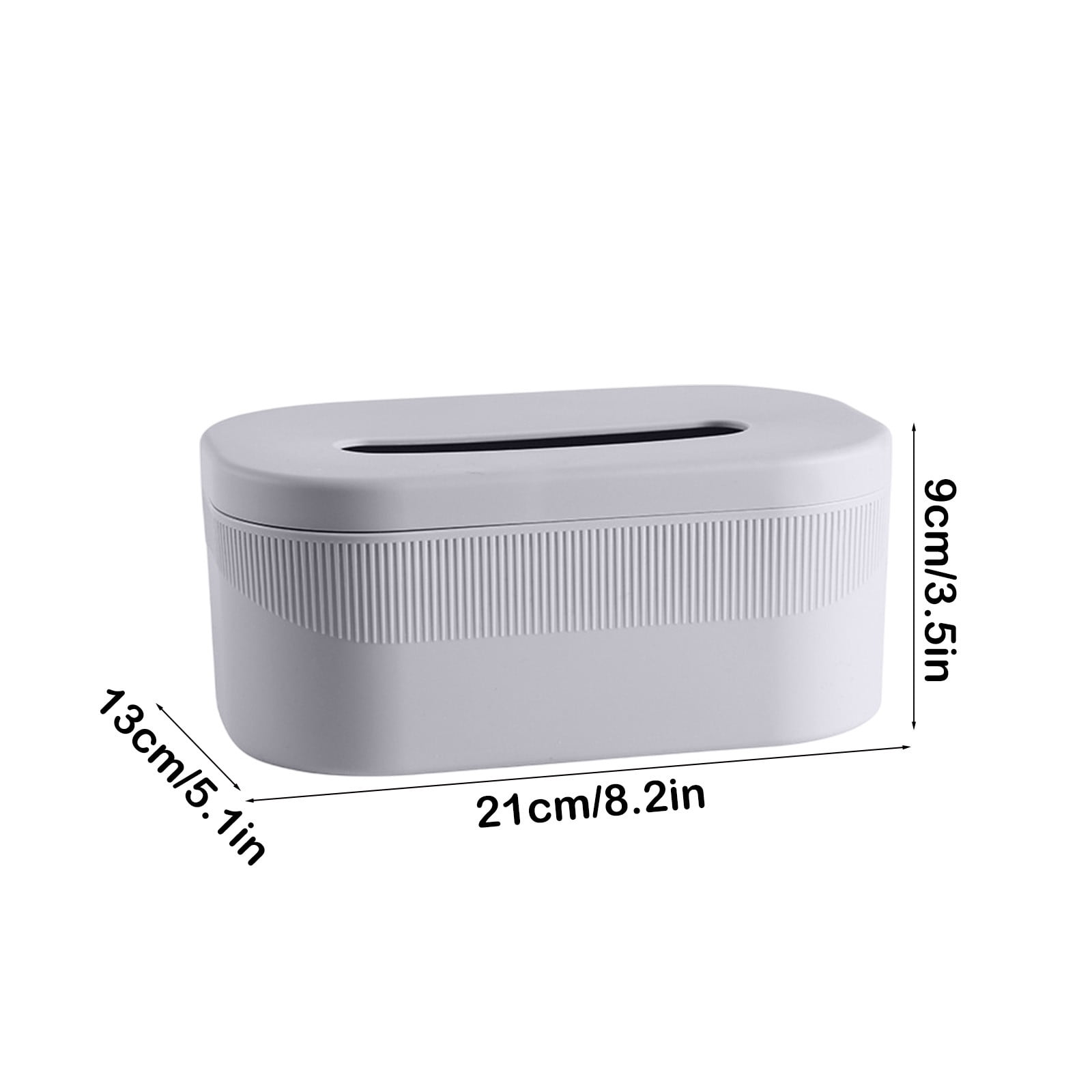 PALIFEUR Tissue Box Cover Rectangle, Extremely Austere Napkin Facial Tissue Holder, Convenience Kleenex Box Covers for Bathroom Toilet Bedroom Living Room Table Desk Office #1_Gray - Image 4