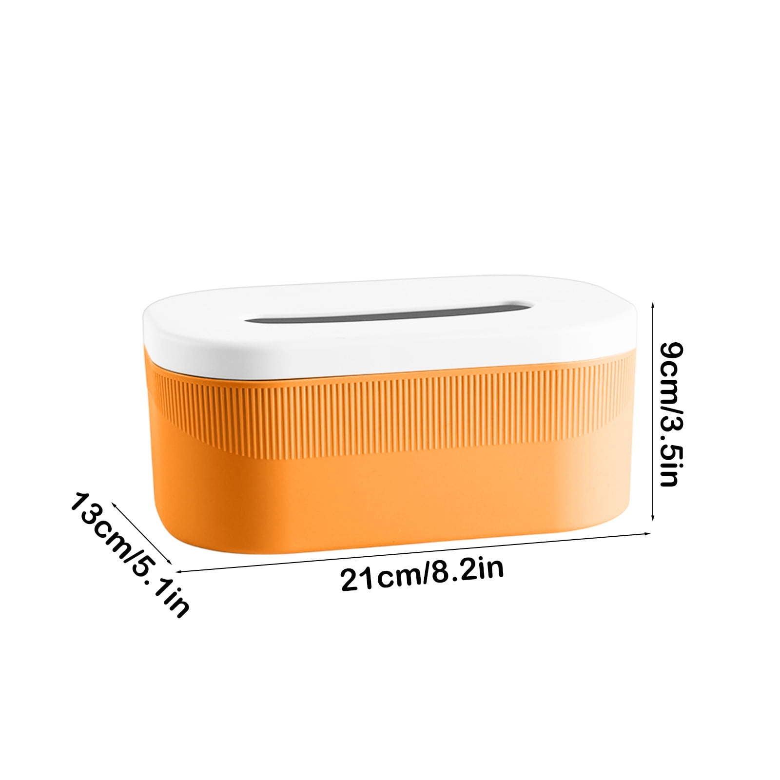 PALIFEUR Tissue Box Cover Rectangle, Extremely Austere Napkin Facial Tissue Holder, Convenience Kleenex Box Covers for Bathroom Toilet Bedroom Living Room Table Desk Office #1_Orange - Image 4