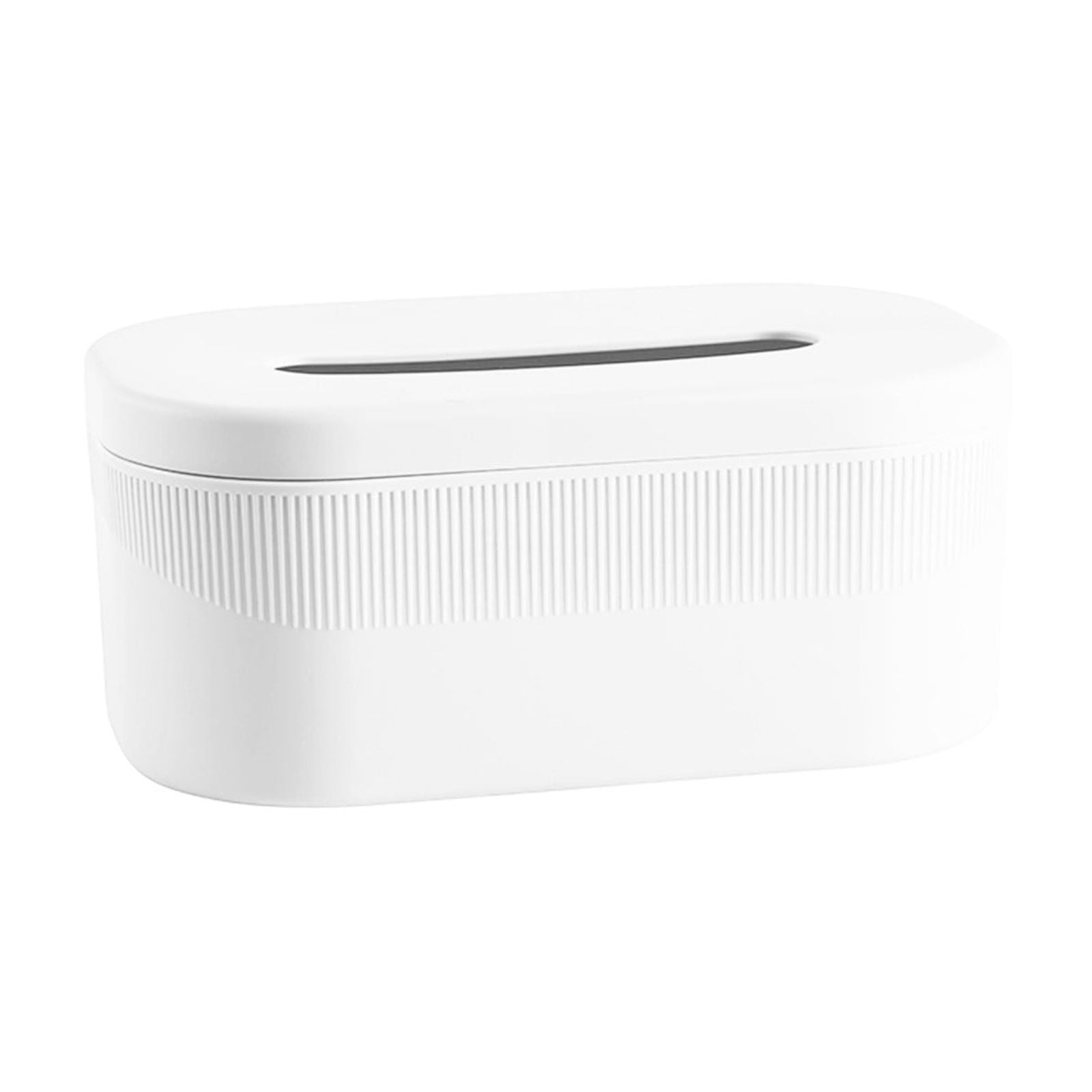 PALIFEUR Tissue Box Cover Rectangle, Extremely Austere Napkin Facial Tissue Holder, Convenience Kleenex Box Covers for Bathroom Toilet Bedroom Living Room Table Desk Office #1_White - Image 3