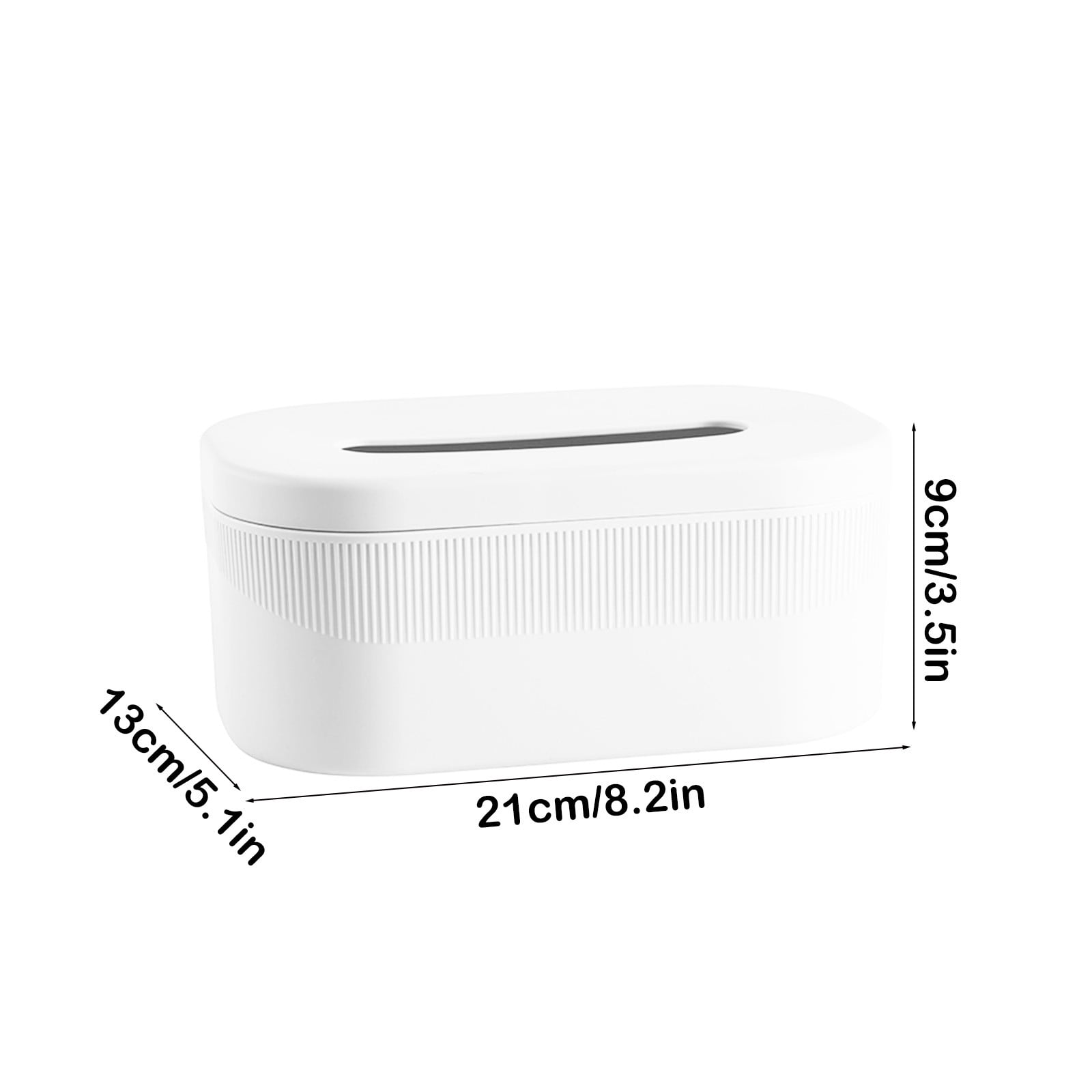 PALIFEUR Tissue Box Cover Rectangle, Extremely Austere Napkin Facial Tissue Holder, Convenience Kleenex Box Covers for Bathroom Toilet Bedroom Living Room Table Desk Office #1_White - Image 4
