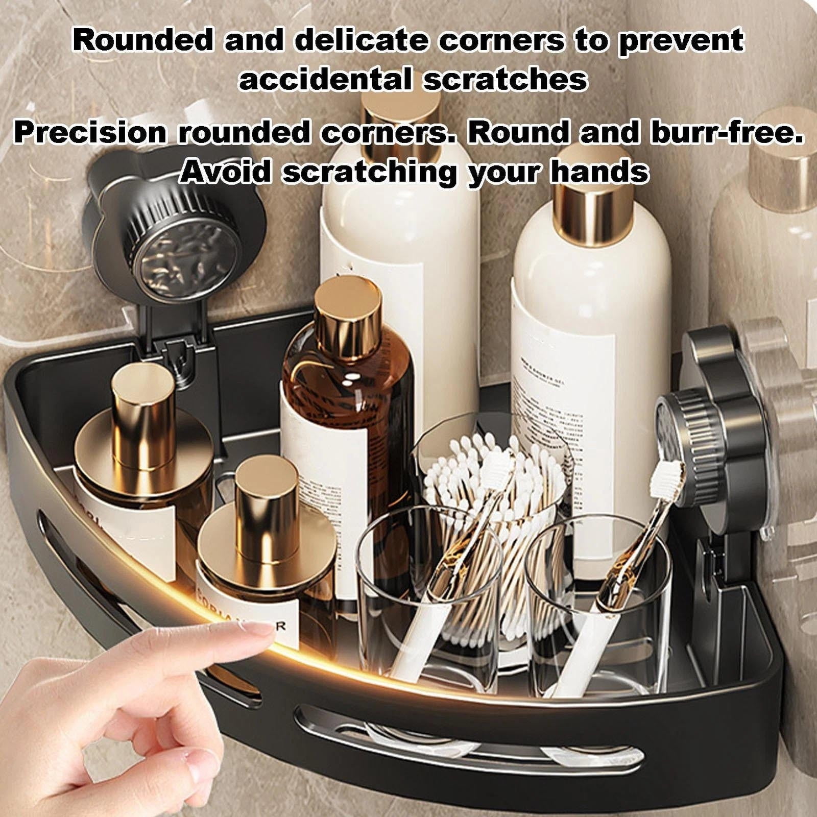 Clearance! PALIFEUR Corner Shower Caddy, Plastic Shower Organizer Corner with 2 Pcs Suction Cup, No Drilling Corner Shower Shelves for Bathroom Kitchen A - Image 5