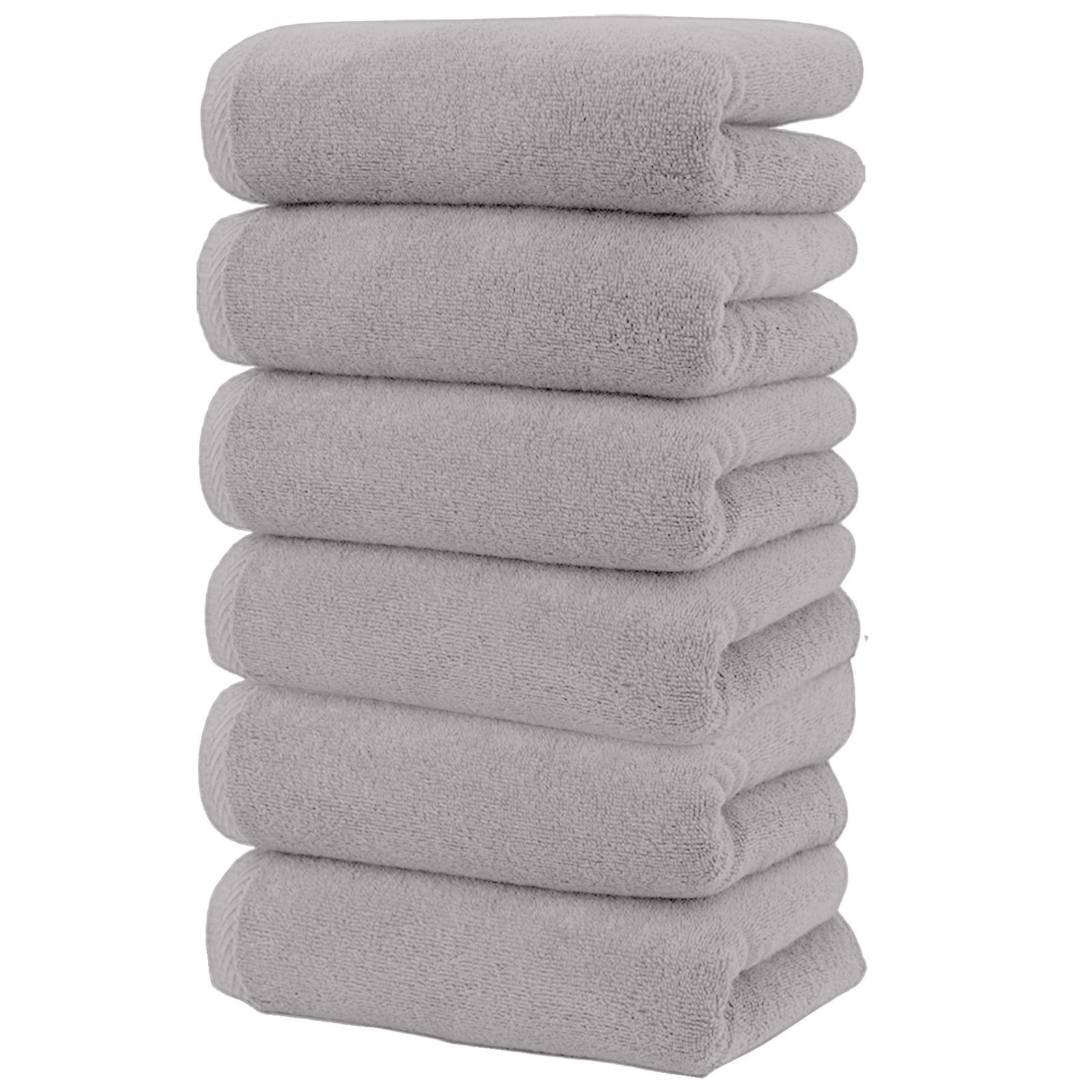 Clearance! PALIFEUR 6 Pcs Cotton Towels Soft Bath Towels, Highly Absorbent Towels for Bathroom Kitchen Gym, Quickly-Dry Towel Set, 13x30 Inch Gray - Image 2