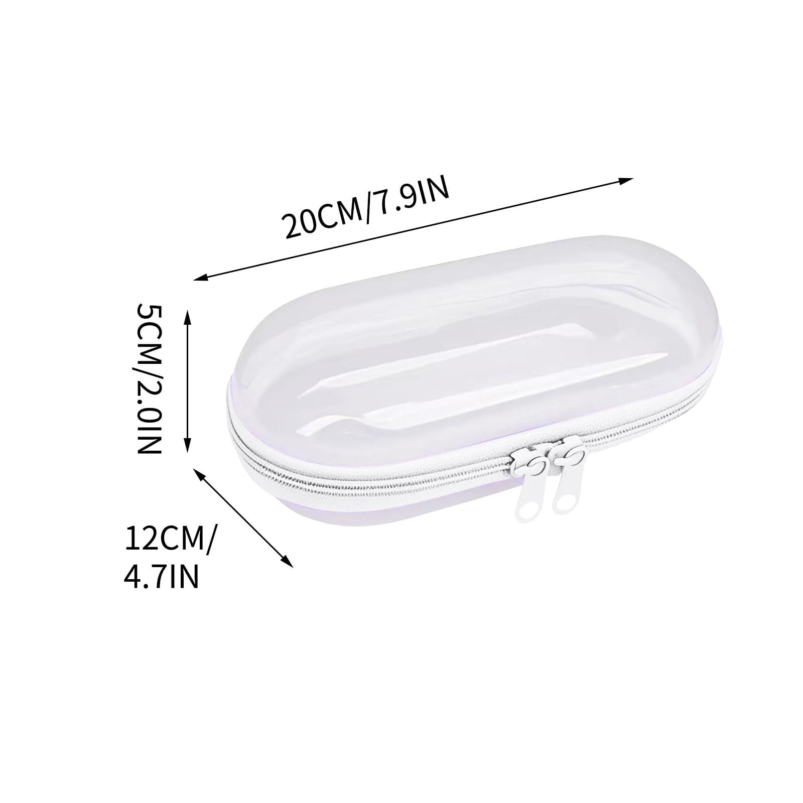 Tyidzon Pencil Pouch, Pencil Bags with Zipper, Pencil Case Pouch Storage Pens, Markers, Crayons Supplies White - Image 3