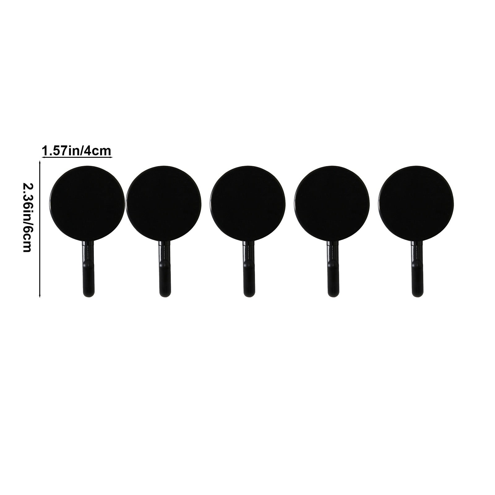 Clearance! PALIFEUR 12 Pcs Wall Hooks for Hanging, Circle Heavy Duty Hook, Self Adhesive Waterproof Transparent Towel Hooks, Adhesive Hooks for Bathroom Kitchen Home Wall Black - Image 3