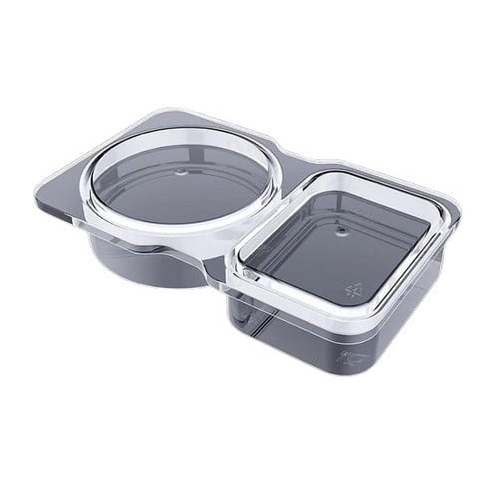 PALIFEUR 5 PCS Snack Containers Disposable Double Compartment Plastic Container, Reusable Snack Containers with Lids Travel Mini Snack Pack Containers for Condiments, Candy, Dip 20pc - Image 2