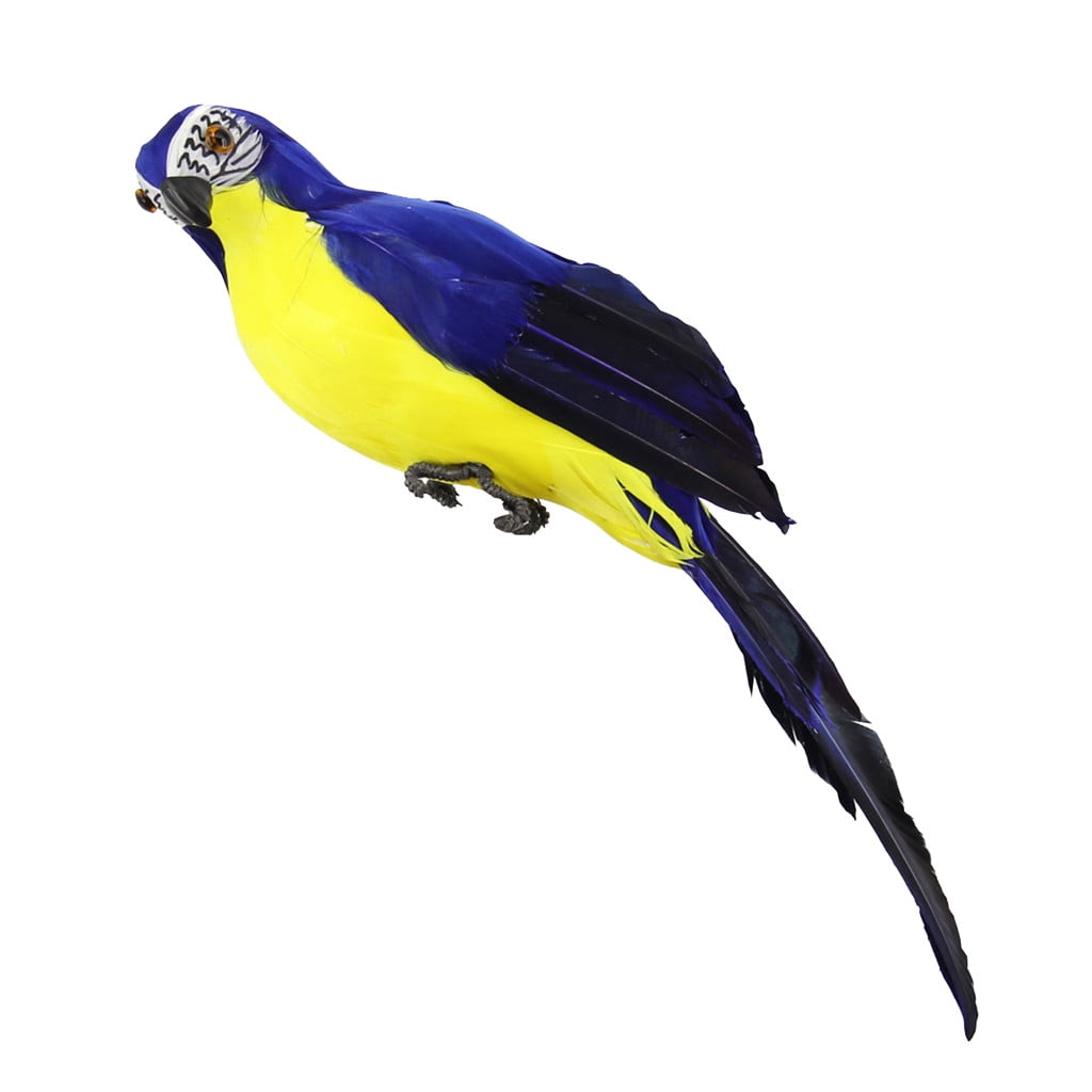PALIFEUR Fake Parrot, 10 x 0.4 Inch Realistic Artificial Birds Model, Fade Birds for Garden Patio Yard Lawns Tropical Tree Wall, Decorative Birds BLUE - Image 2