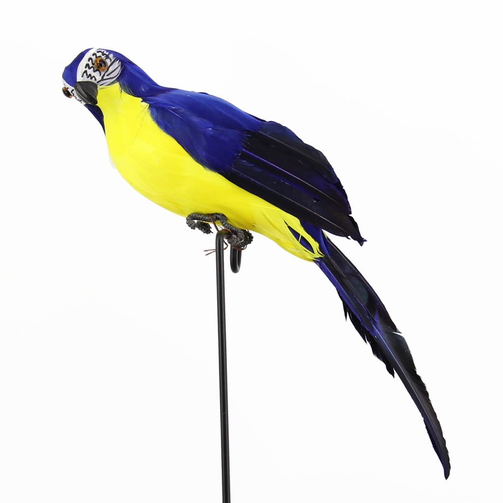 PALIFEUR Fake Parrot, 10 x 0.4 Inch Realistic Artificial Birds Model, Fade Birds for Garden Patio Yard Lawns Tropical Tree Wall, Decorative Birds BLUE - Image 3