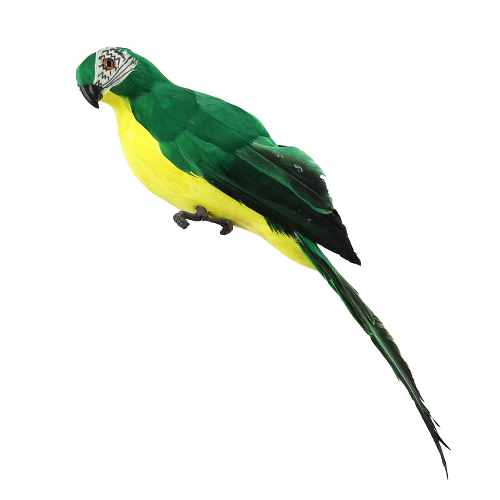 PALIFEUR Fake Parrot, 10 x 0.4 Inch Realistic Artificial Birds Model, Fade Birds for Garden Patio Yard Lawns Tropical Tree Wall, Decorative Birds Green - Image 3