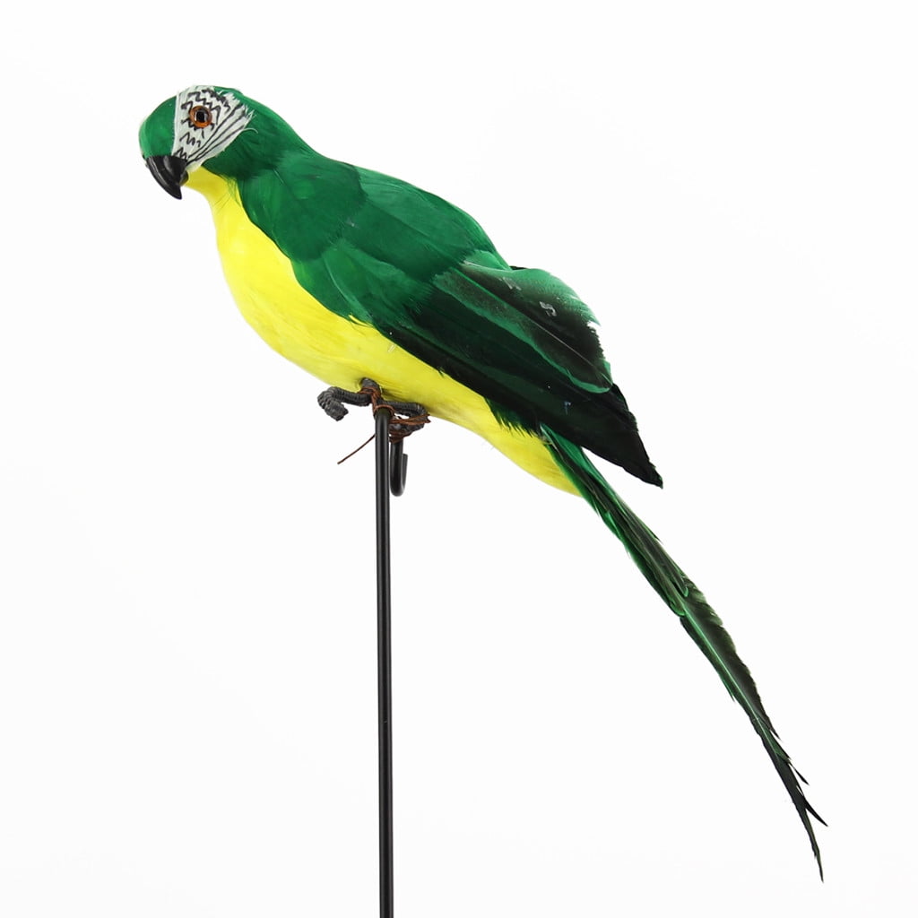 PALIFEUR Fake Parrot, 10 x 0.4 Inch Realistic Artificial Birds Model, Fade Birds for Garden Patio Yard Lawns Tropical Tree Wall, Decorative Birds Green - Image 4