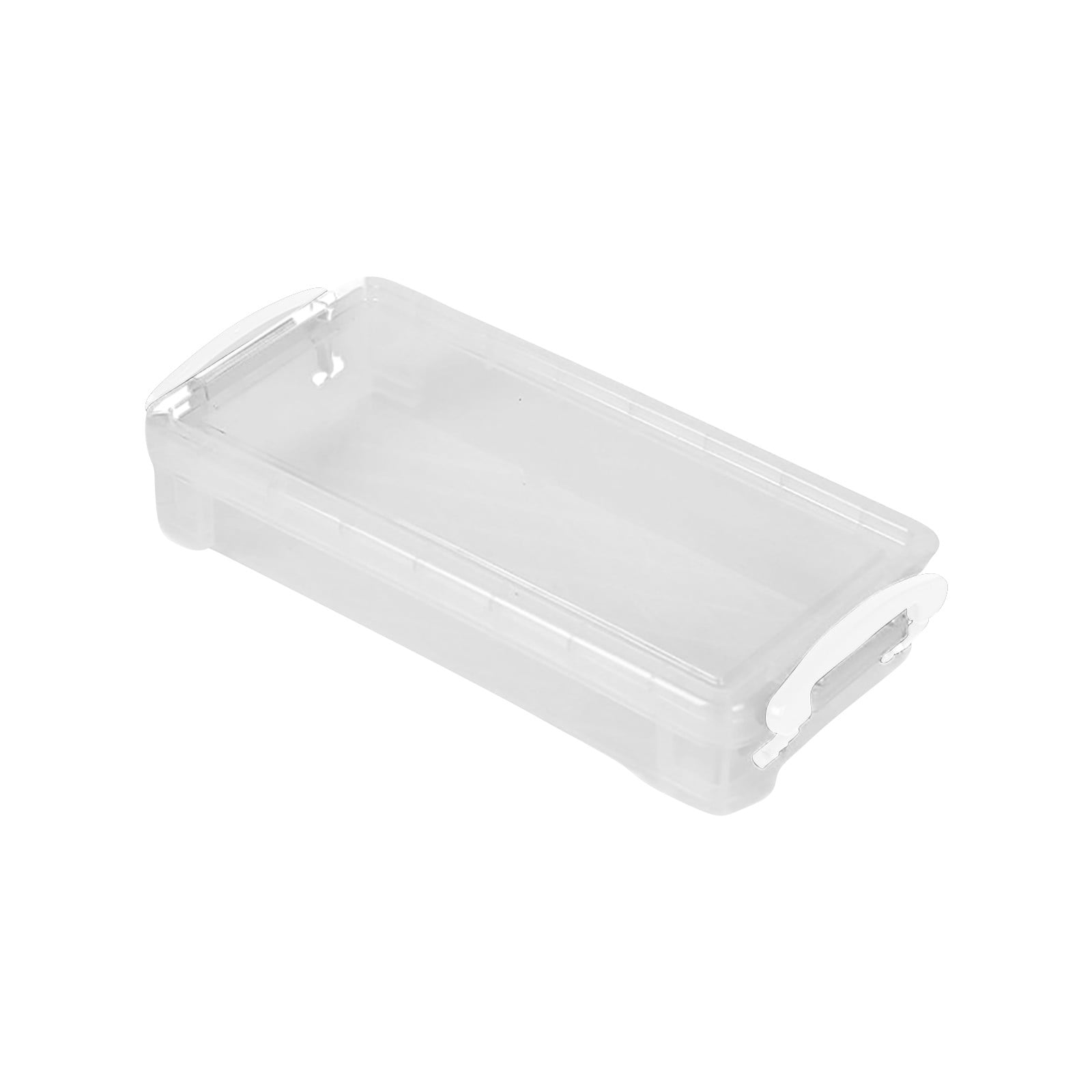 Tyidzon Plastic Pencil Case, Large Capacity Clear Pencil Box, Crayon Marker Box with Snap-Tight Lid, Plastic Pencil Cases, Pencil Box, Crayon Box Storage White - Image 2