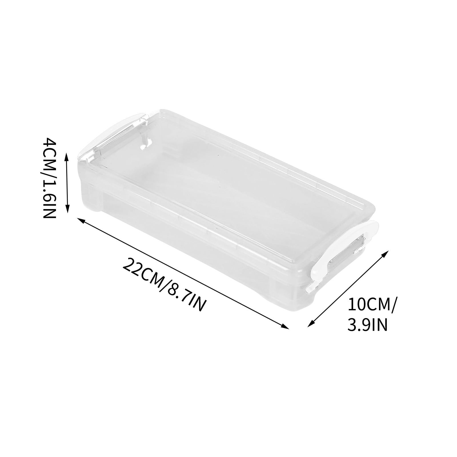 Tyidzon Plastic Pencil Case, Large Capacity Clear Pencil Box, Crayon Marker Box with Snap-Tight Lid, Plastic Pencil Cases, Pencil Box, Crayon Box Storage White - Image 3
