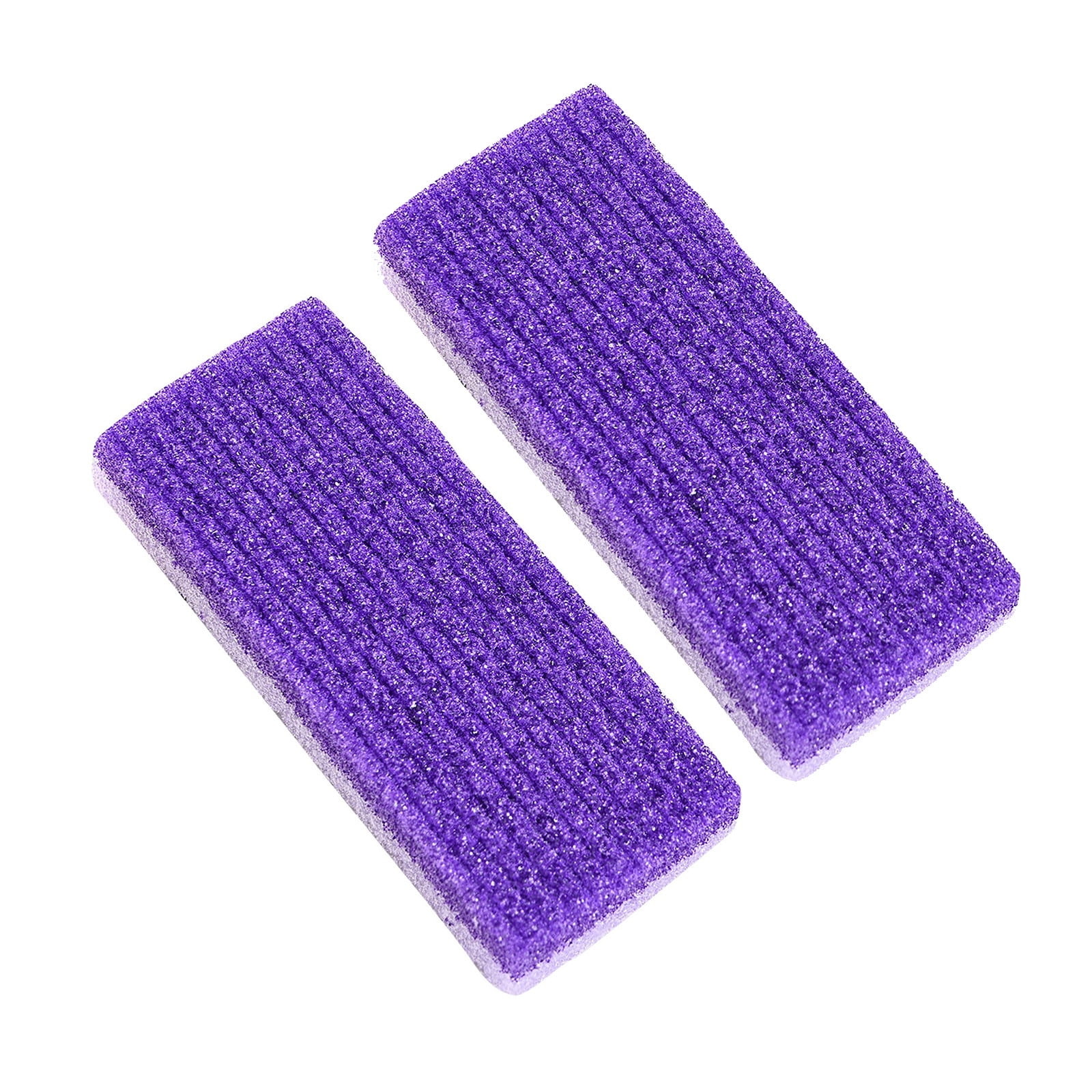 Clearance! PALIFEUR 2-Pack Foot Pumice Stone For Foot Callus Remover, Professional Pumice Stone for Feet Cracked Heel Dead Skin Remove 2 Sided Pedicure Tools Purple - Image 2
