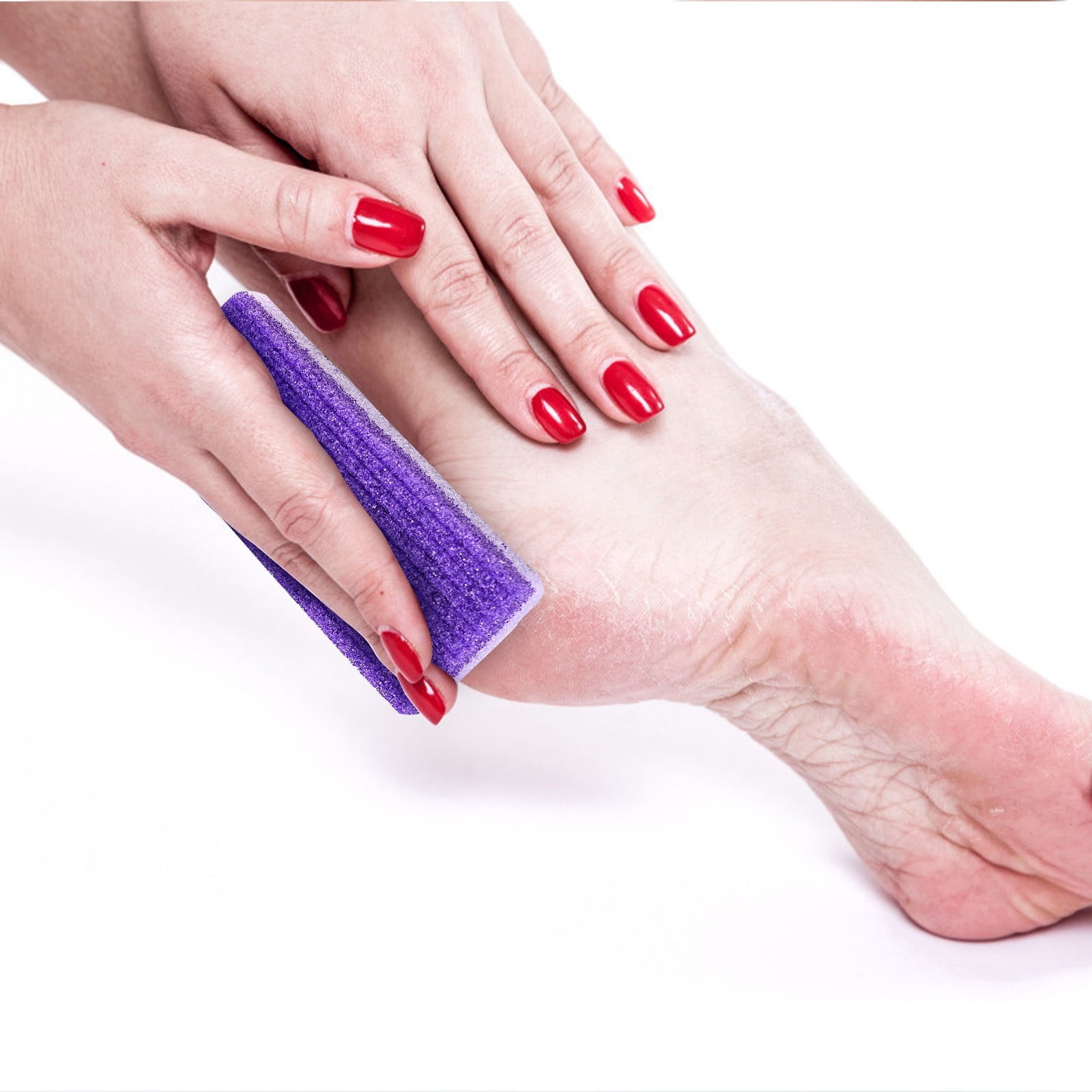 Clearance! PALIFEUR 2-Pack Foot Pumice Stone For Foot Callus Remover, Professional Pumice Stone for Feet Cracked Heel Dead Skin Remove 2 Sided Pedicure Tools Purple - Image 7
