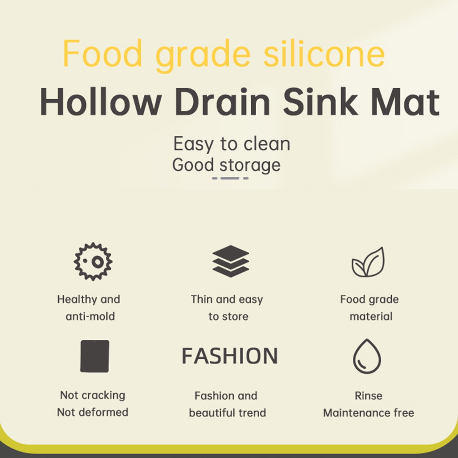 PALIFEUR Sink Protectors for Kitchen Sink, Silicone Kitchen Sink Mat, 13.6