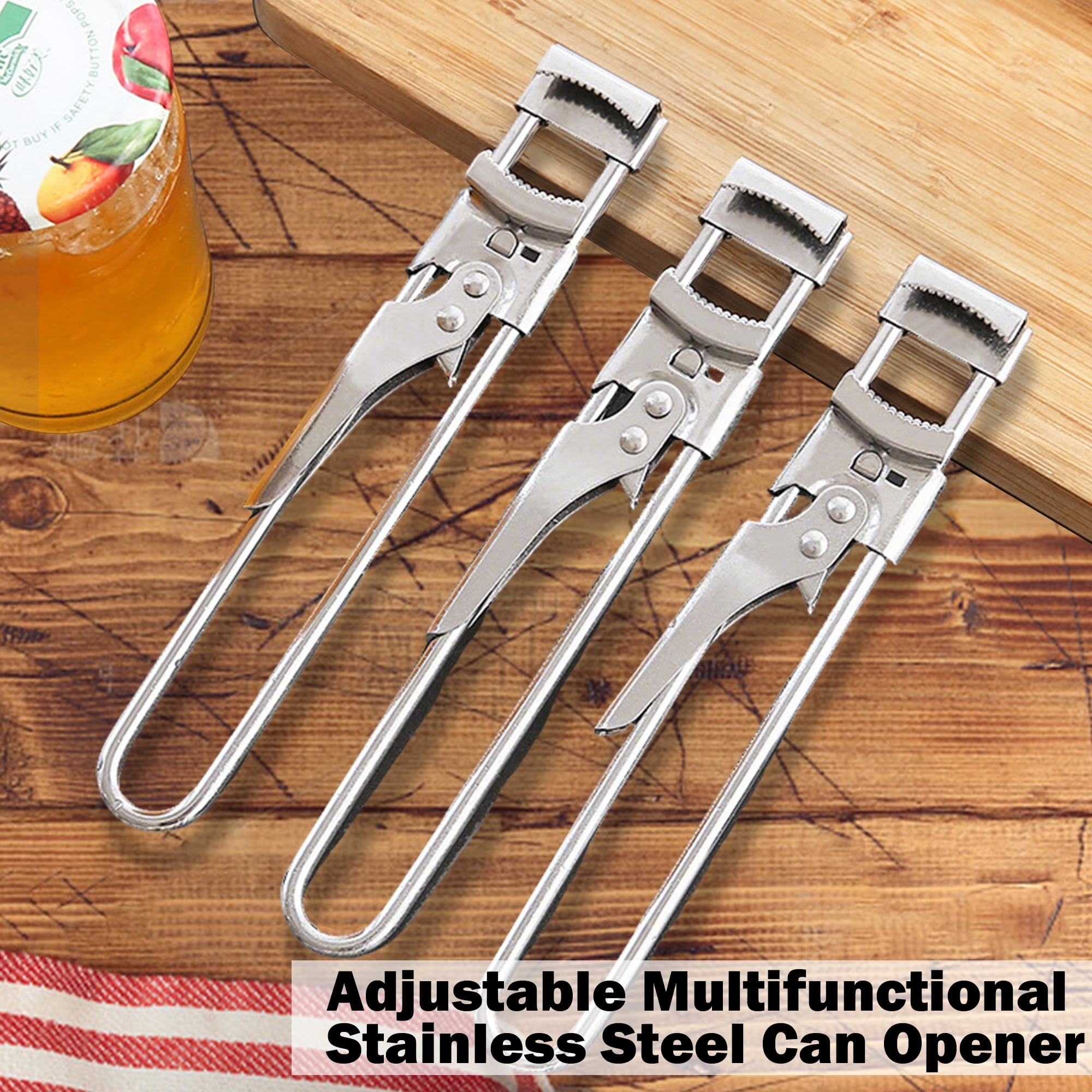 1 Counts Jar Opener for Weak Hands, Multifunctional Adjustable Can Opener, Stainless Steel Jar Lid Opener Bottle Opener Tool for Seniors with Arthritis, Manual Jar Gripper for Kitchen - Image 5