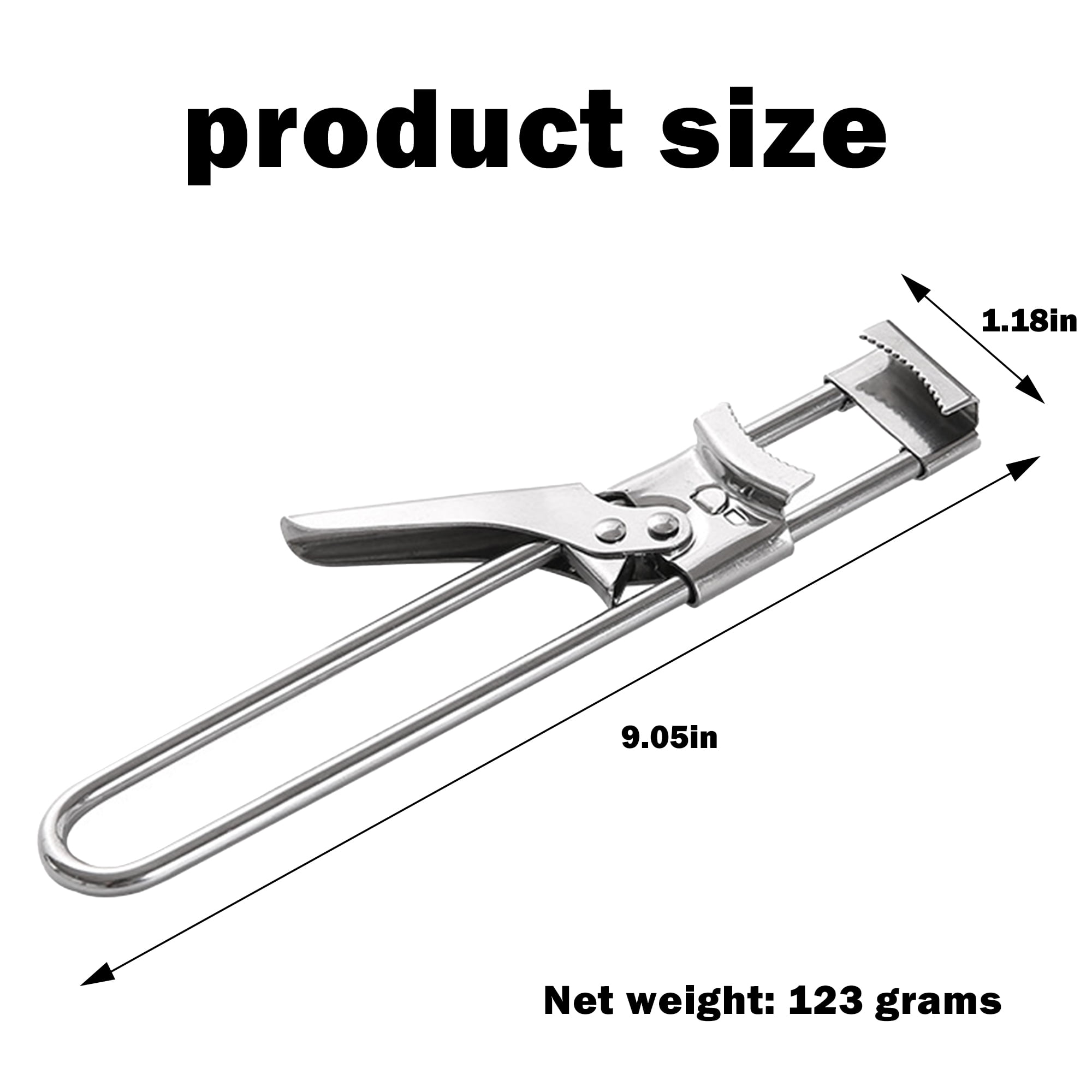 1 Counts Jar Opener for Weak Hands, Multifunctional Adjustable Can Opener, Stainless Steel Jar Lid Opener Bottle Opener Tool for Seniors with Arthritis, Manual Jar Gripper for Kitchen - Image 6