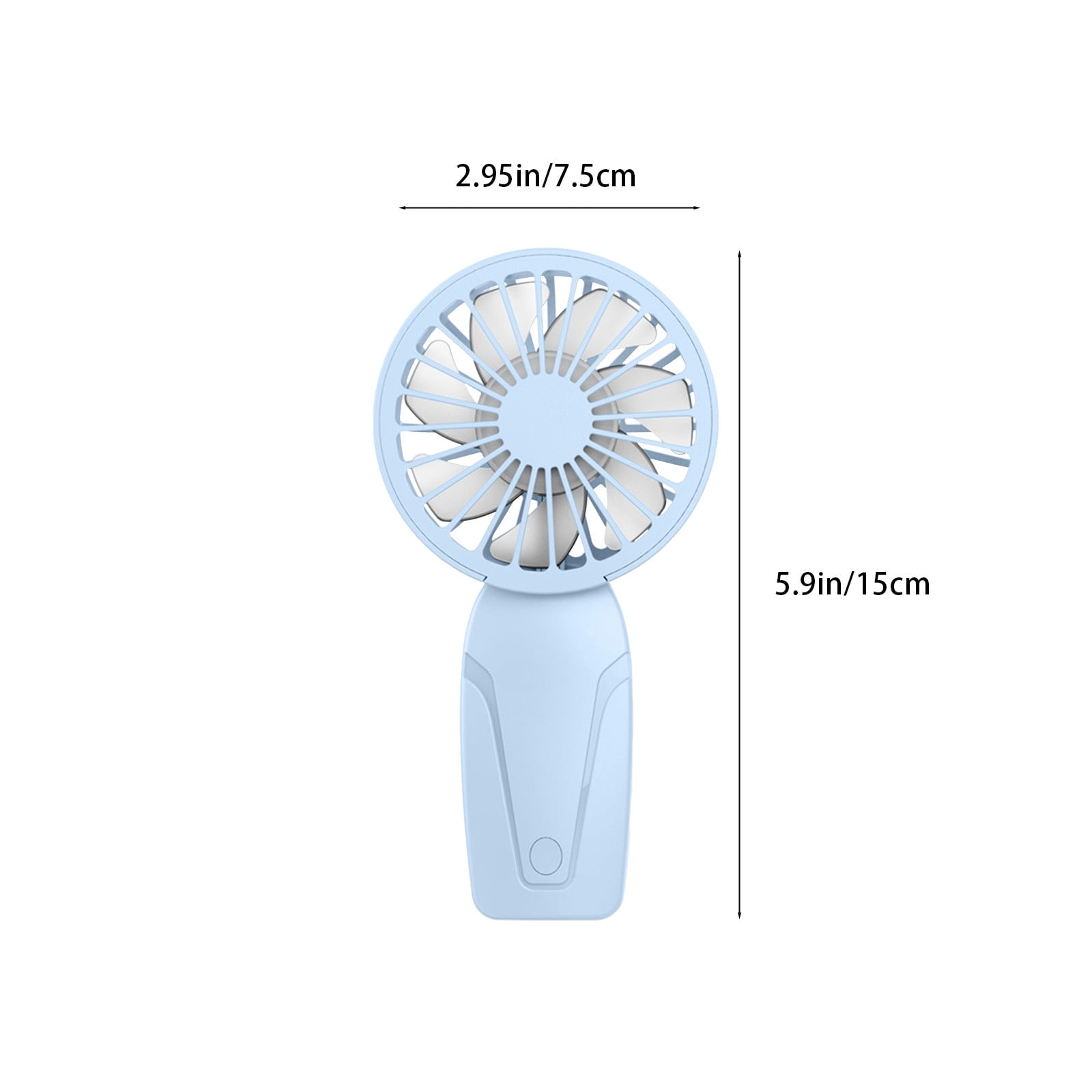 PALIFEUR Mini Handheld Fan, Cute Lightweight Portable Fan, USB Charging Mini Fan for Girl & Women Summer Gift, 3 Speed Small Hand Fan for Travel School Home Beach, 5.9x2.95 Inch Blue - Image 3