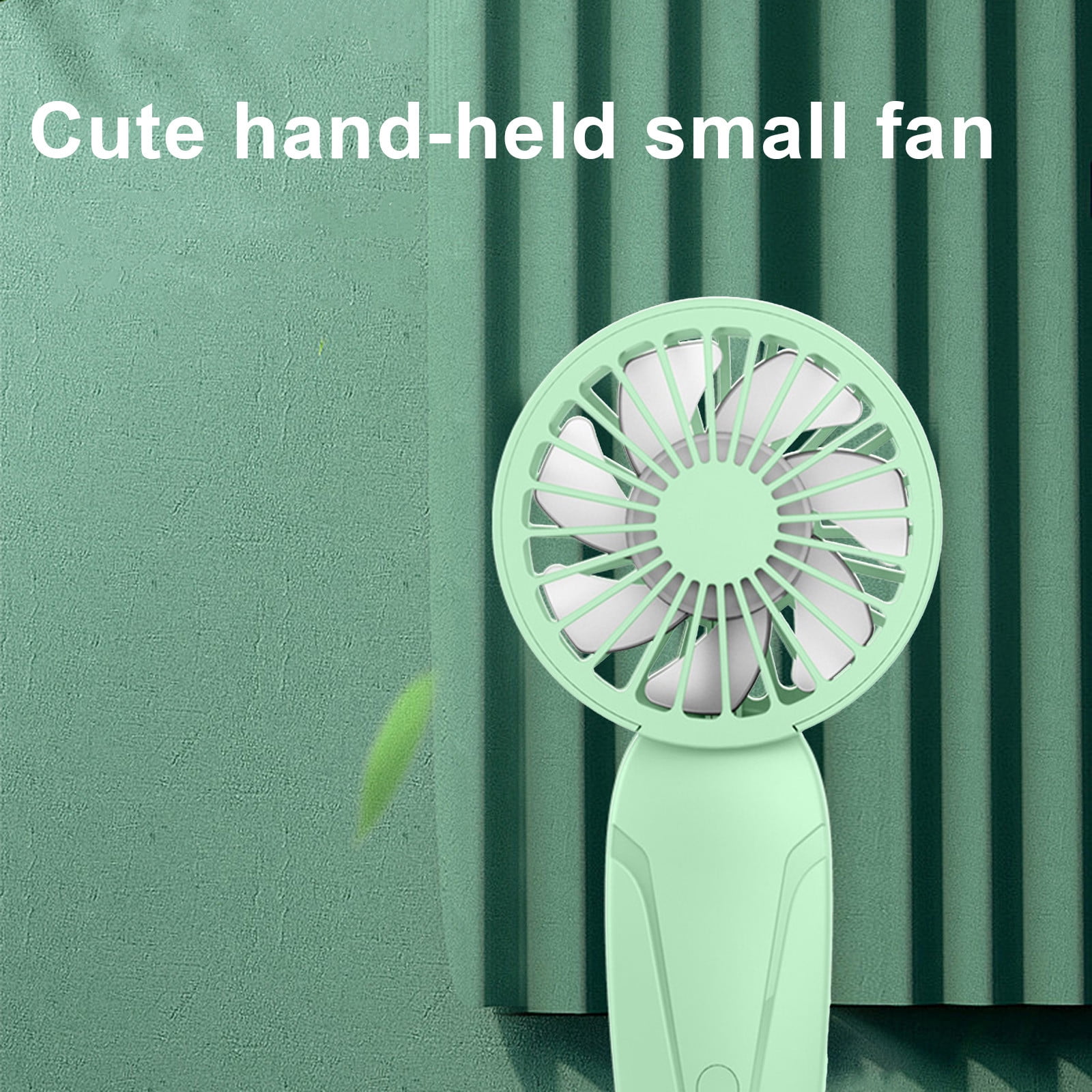 PALIFEUR Mini Handheld Fan, Cute Lightweight Portable Fan, USB Charging Mini Fan for Girl & Women Summer Gift, 3 Speed Small Hand Fan for Travel School Home Beach, 5.9x2.95 Inch Green - Image 5