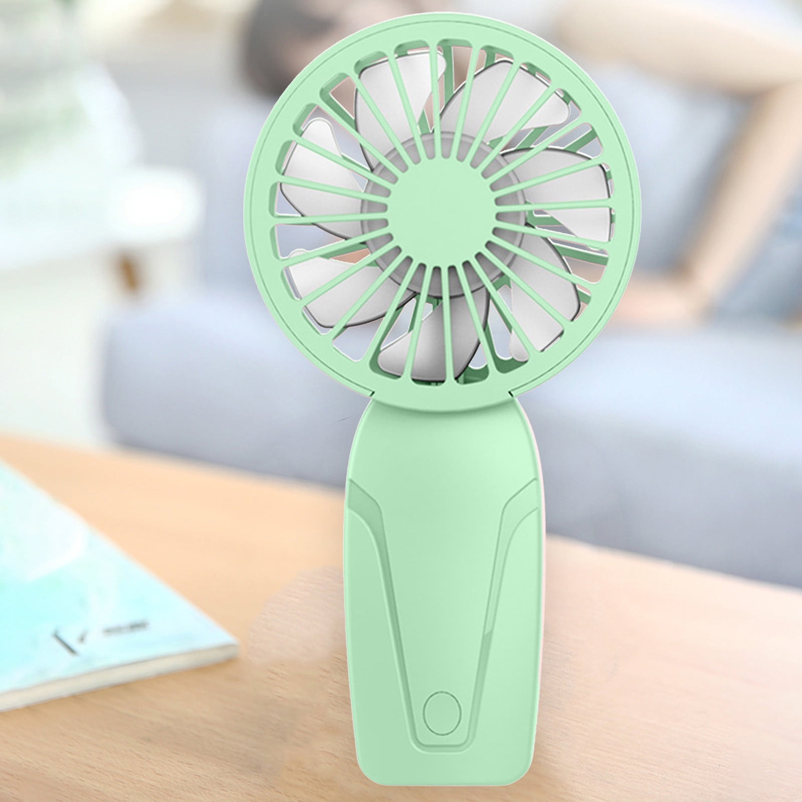 PALIFEUR Mini Handheld Fan, Cute Lightweight Portable Fan, USB Charging Mini Fan for Girl & Women Summer Gift, 3 Speed Small Hand Fan for Travel School Home Beach, 5.9x2.95 Inch Green - Image 8