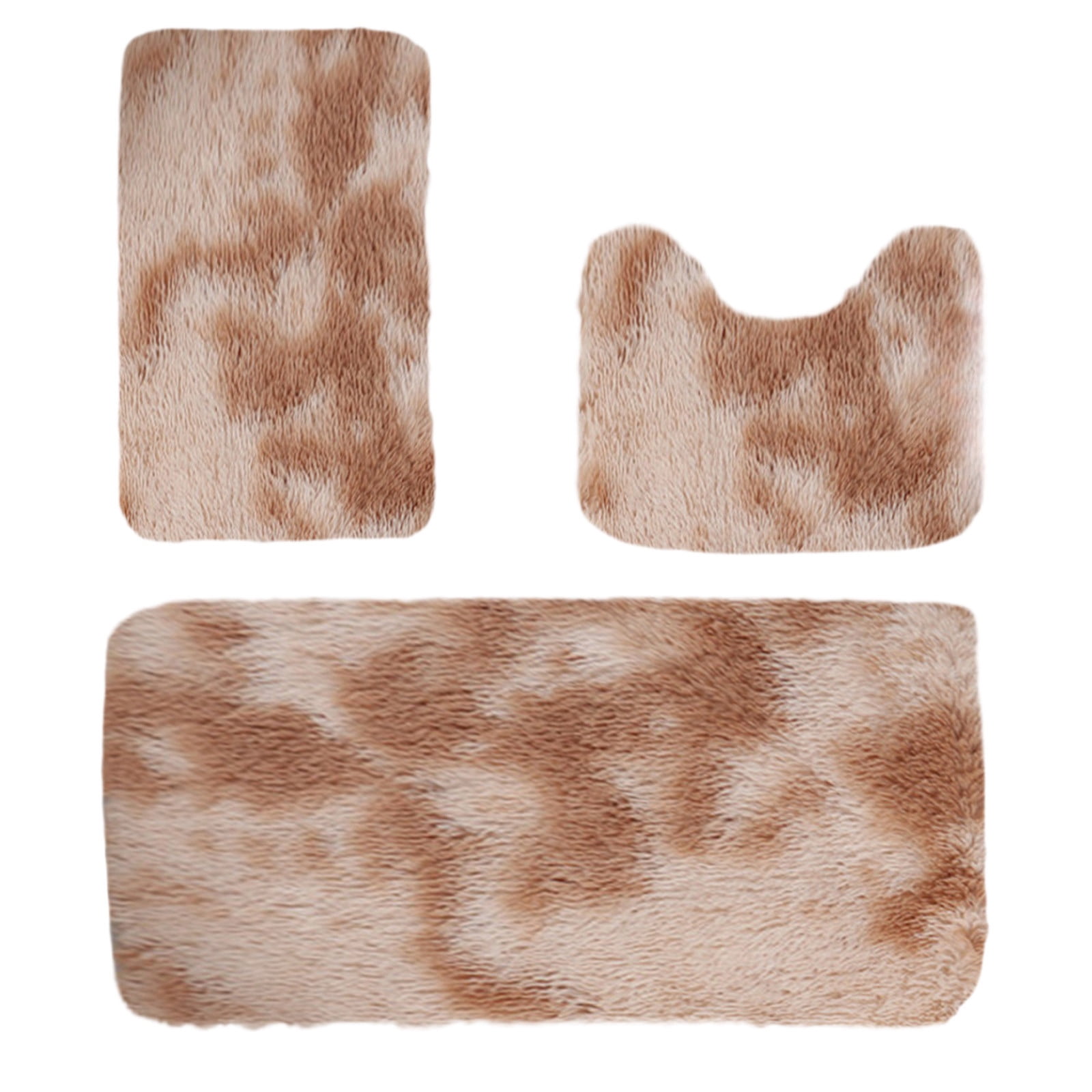 Tyidzon 5Pc Bath Mats for Bathroom, Quick-Dry Bathroom Rugs Sets Washable Non-Slip Bath Mat Ultra Soft Absorbent with U-Shaped Toilet for Bathroom, Tub, Shower, Gray 01-Khaki - Image 8