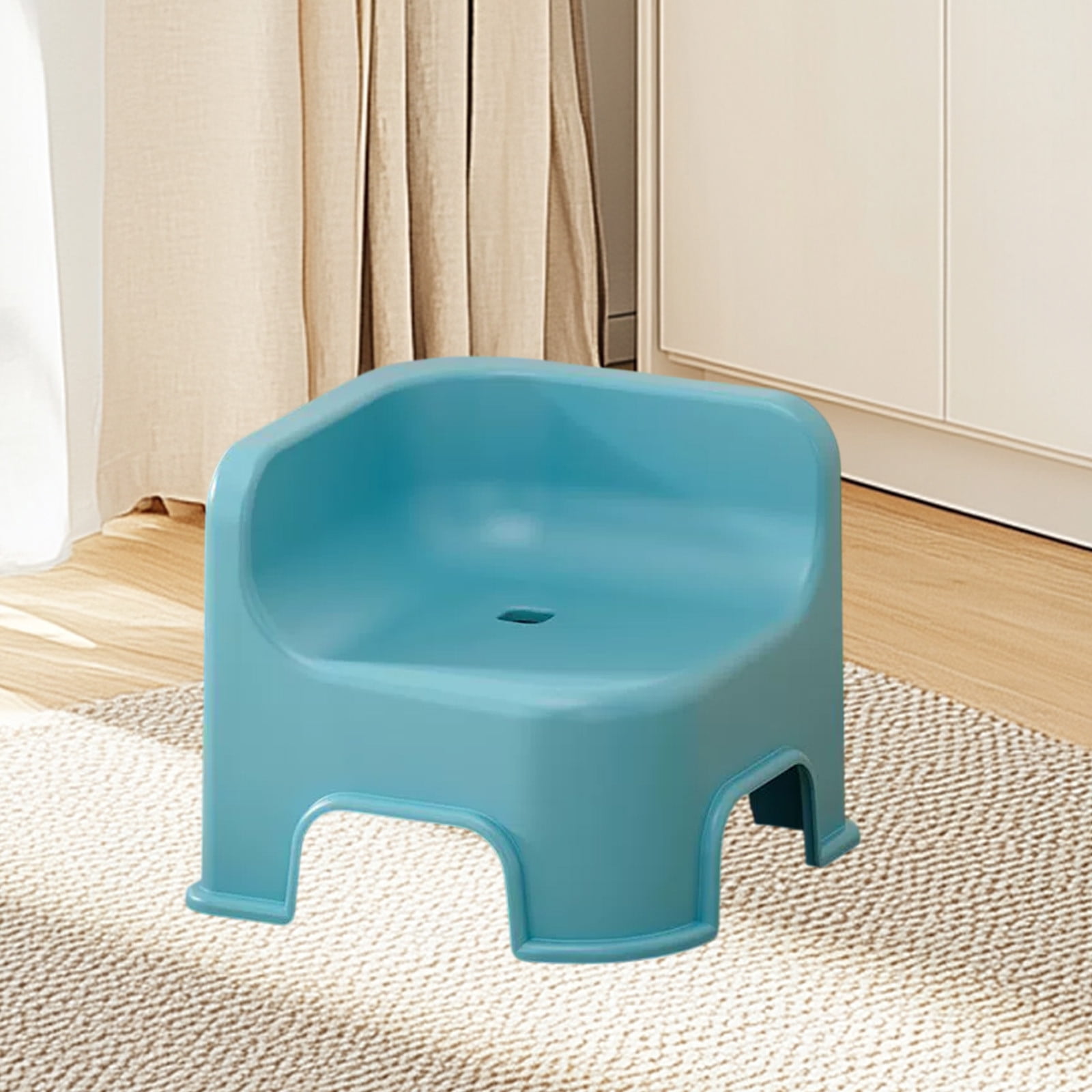 Wzzjkit Bathroom Small Stool Plastic Stool Children's Stool Home Stepping Non Slip Thickened Plastic Stool Baby Low Stool Bathing Stool Blue - Image 5
