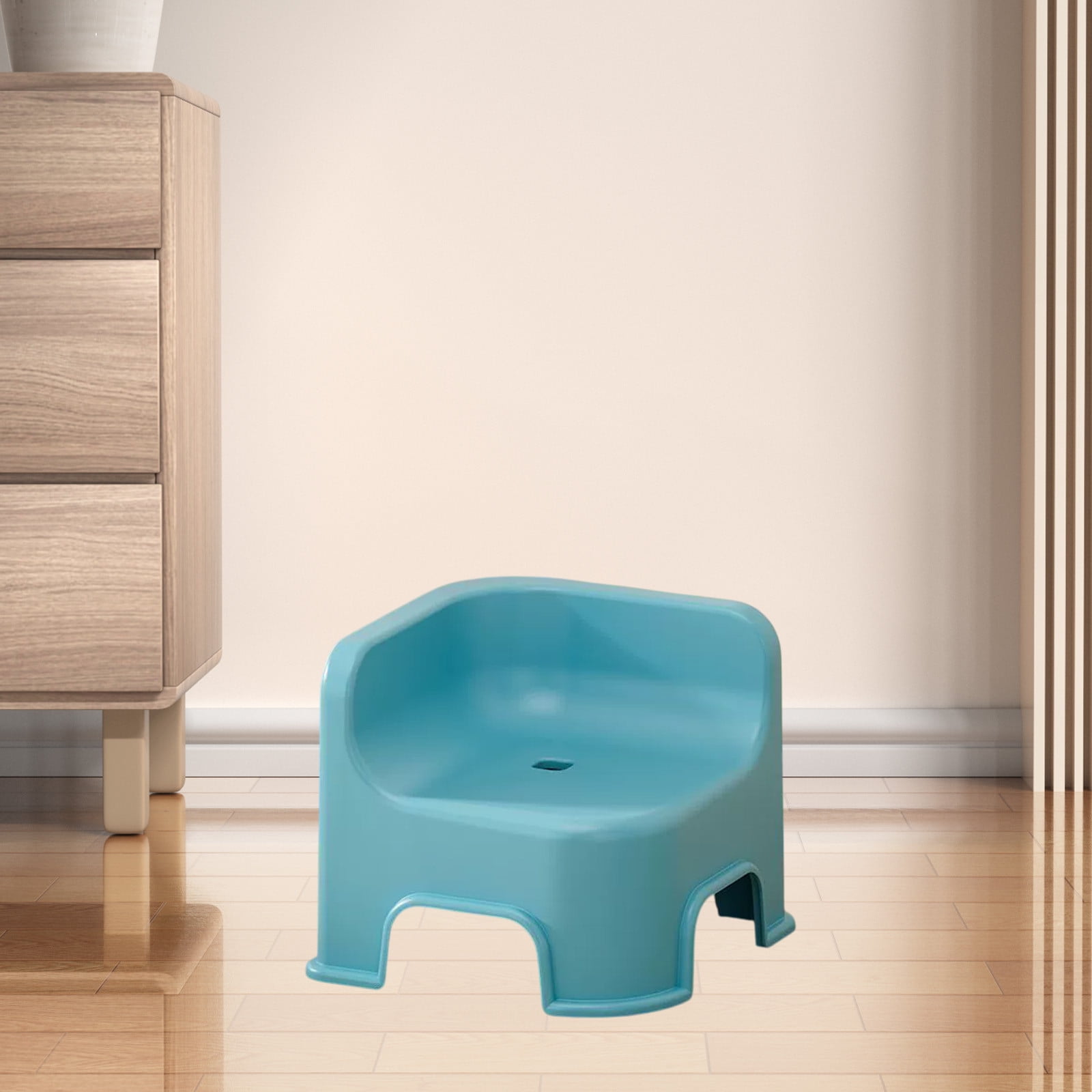 Wzzjkit Bathroom Small Stool Plastic Stool Children's Stool Home Stepping Non Slip Thickened Plastic Stool Baby Low Stool Bathing Stool Blue - Image 6
