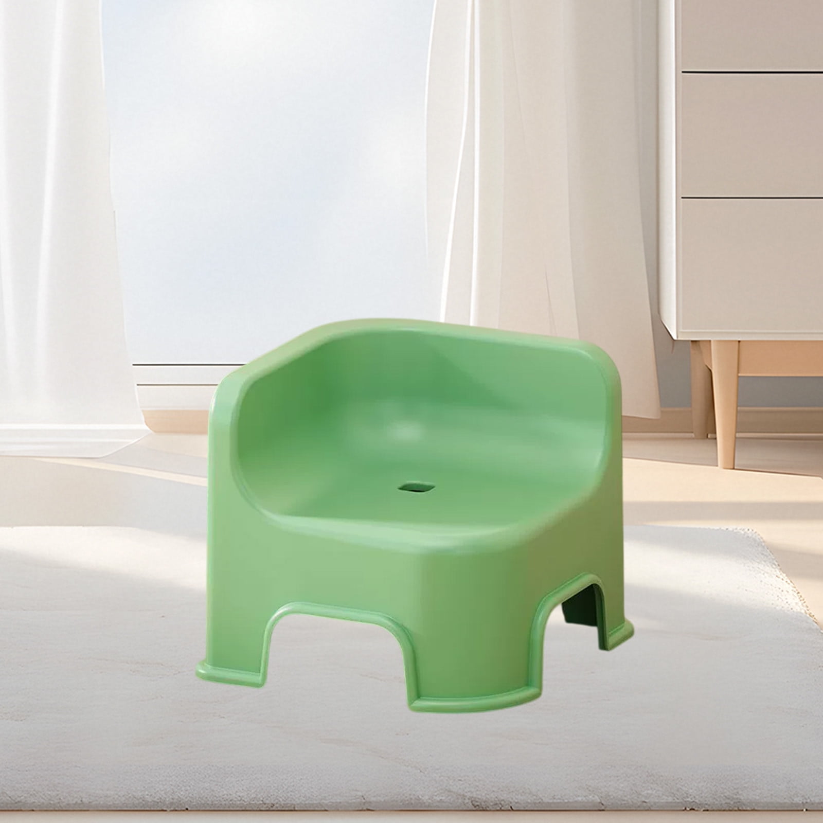 Wzzjkit Bathroom Small Stool Plastic Stool Children's Stool Home Stepping Non Slip Thickened Plastic Stool Baby Low Stool Bathing Stool Green - Image 2