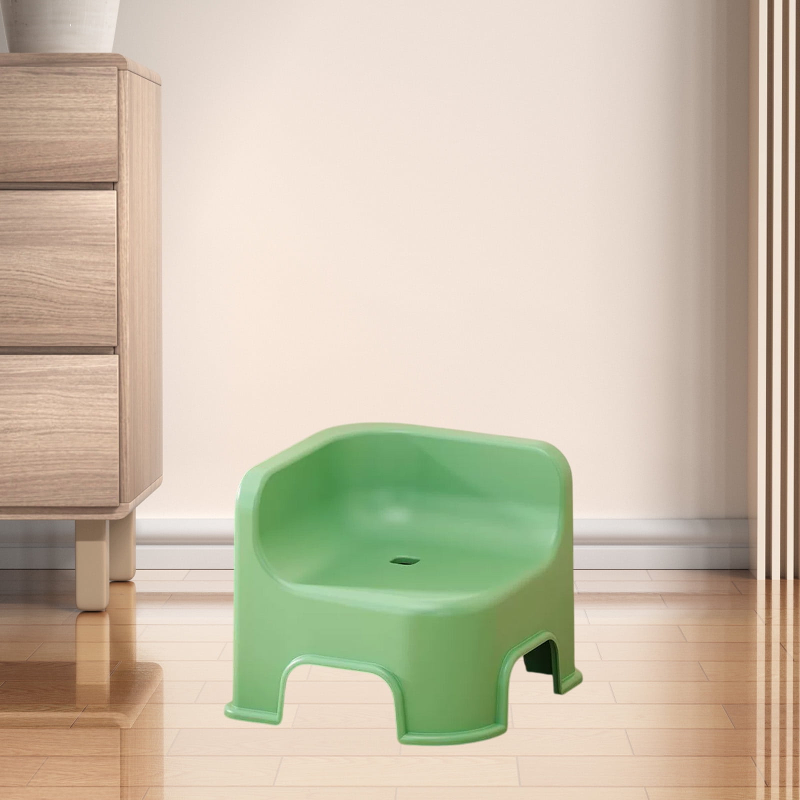 Wzzjkit Bathroom Small Stool Plastic Stool Children's Stool Home Stepping Non Slip Thickened Plastic Stool Baby Low Stool Bathing Stool Green - Image 6