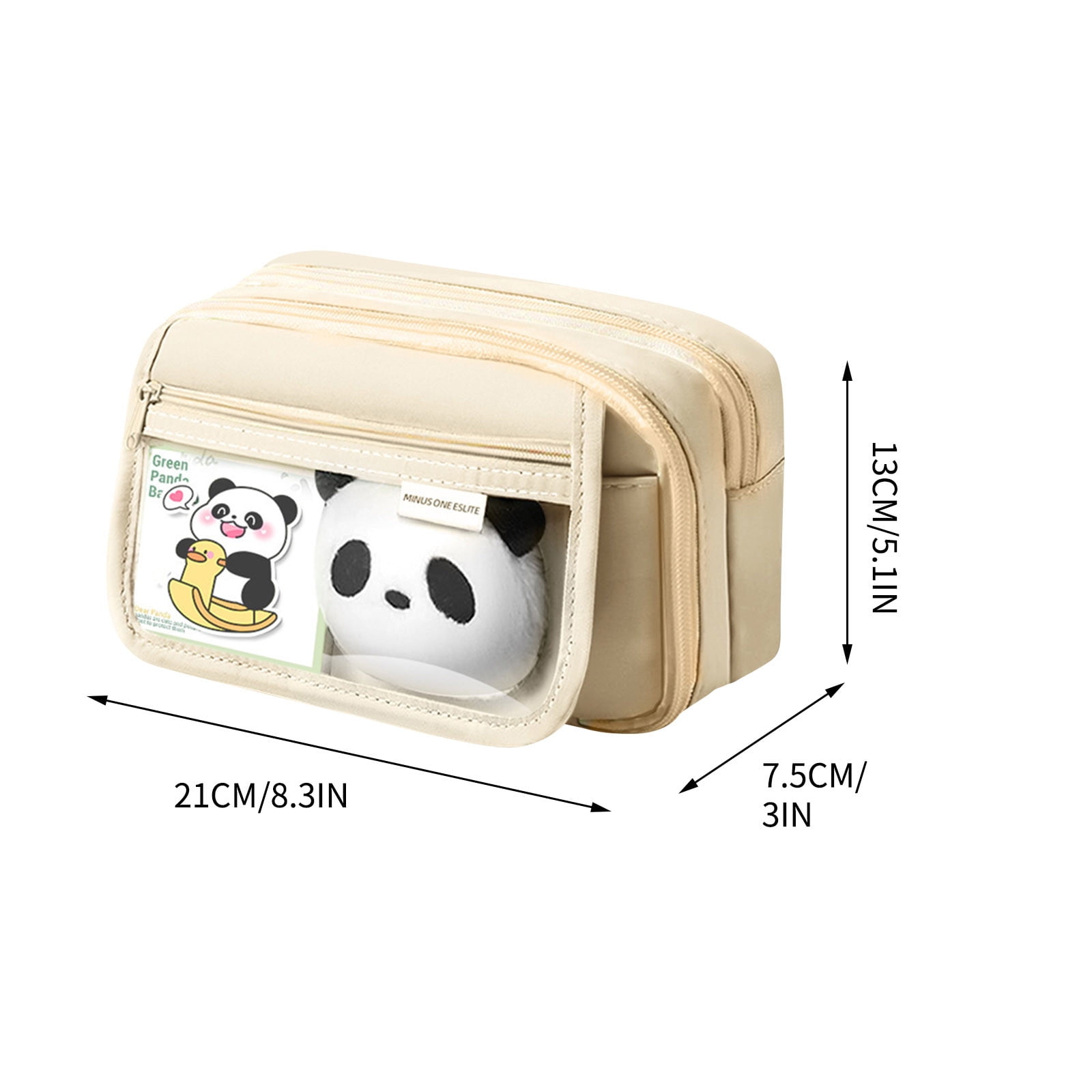 PALIFEUR Pencil Case Large Capacity Pencil Pouch, Multi-layer Aesthetic Pen Bag, Sturdy Multifunctional Pencil Bag, Pencil Box, Sky Blue Z-1-Beige - Image 3