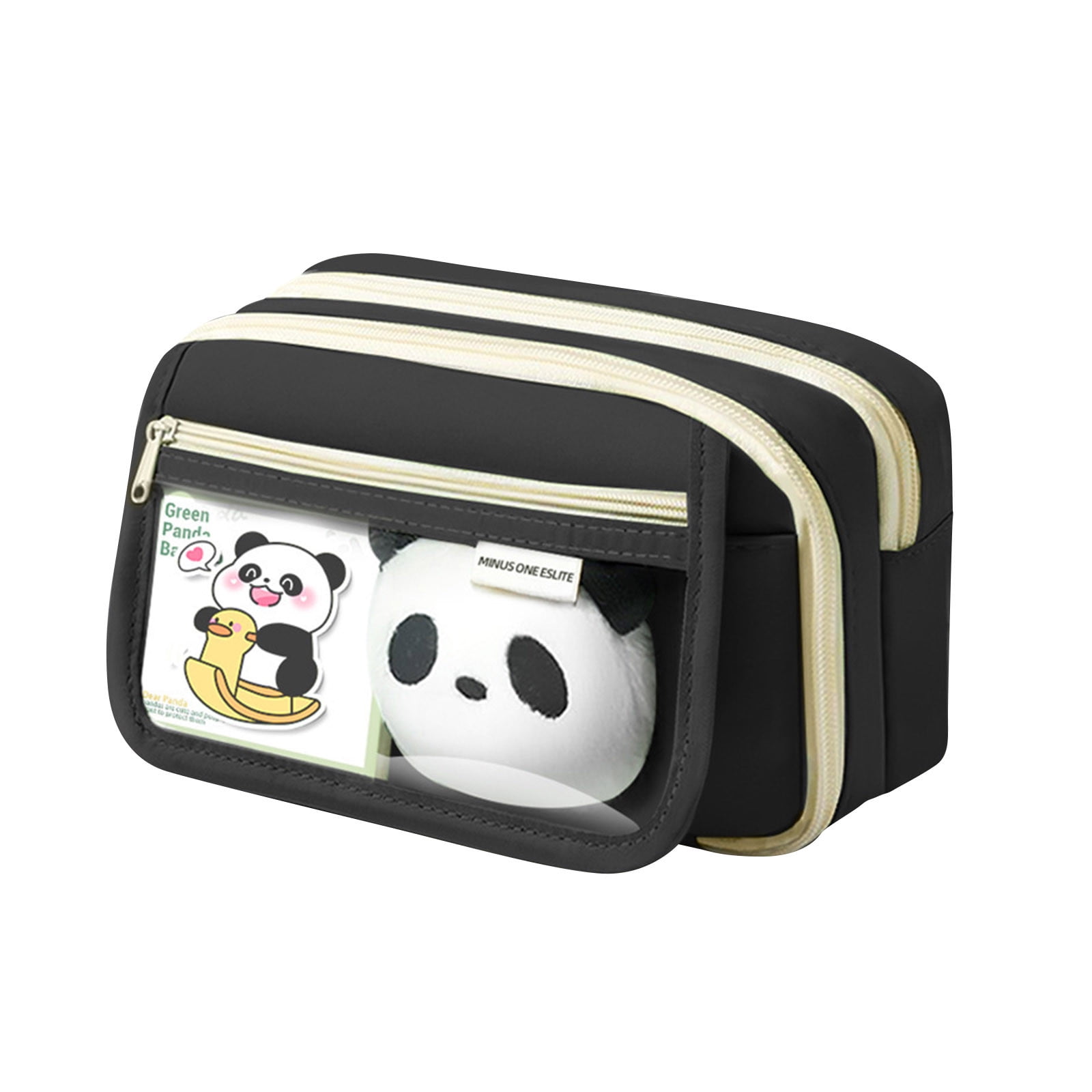 PALIFEUR Pencil Case Large Capacity Pencil Pouch, Multi-layer Aesthetic Pen Bag, Sturdy Multifunctional Pencil Bag, Pencil Box, Sky Blue Z-1-Black - Image 2