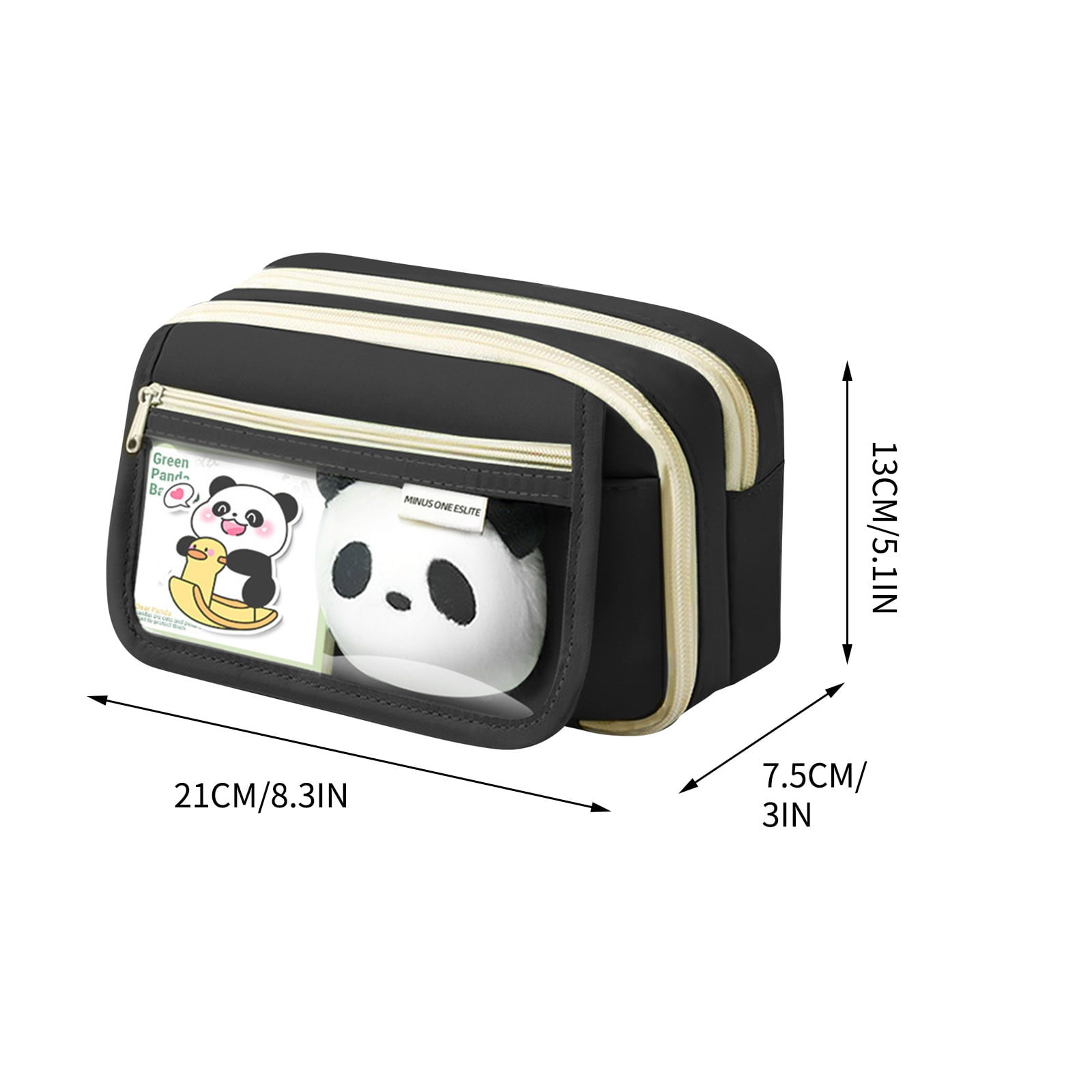 PALIFEUR Pencil Case Large Capacity Pencil Pouch, Multi-layer Aesthetic Pen Bag, Sturdy Multifunctional Pencil Bag, Pencil Box, Sky Blue Z-1-Black - Image 3