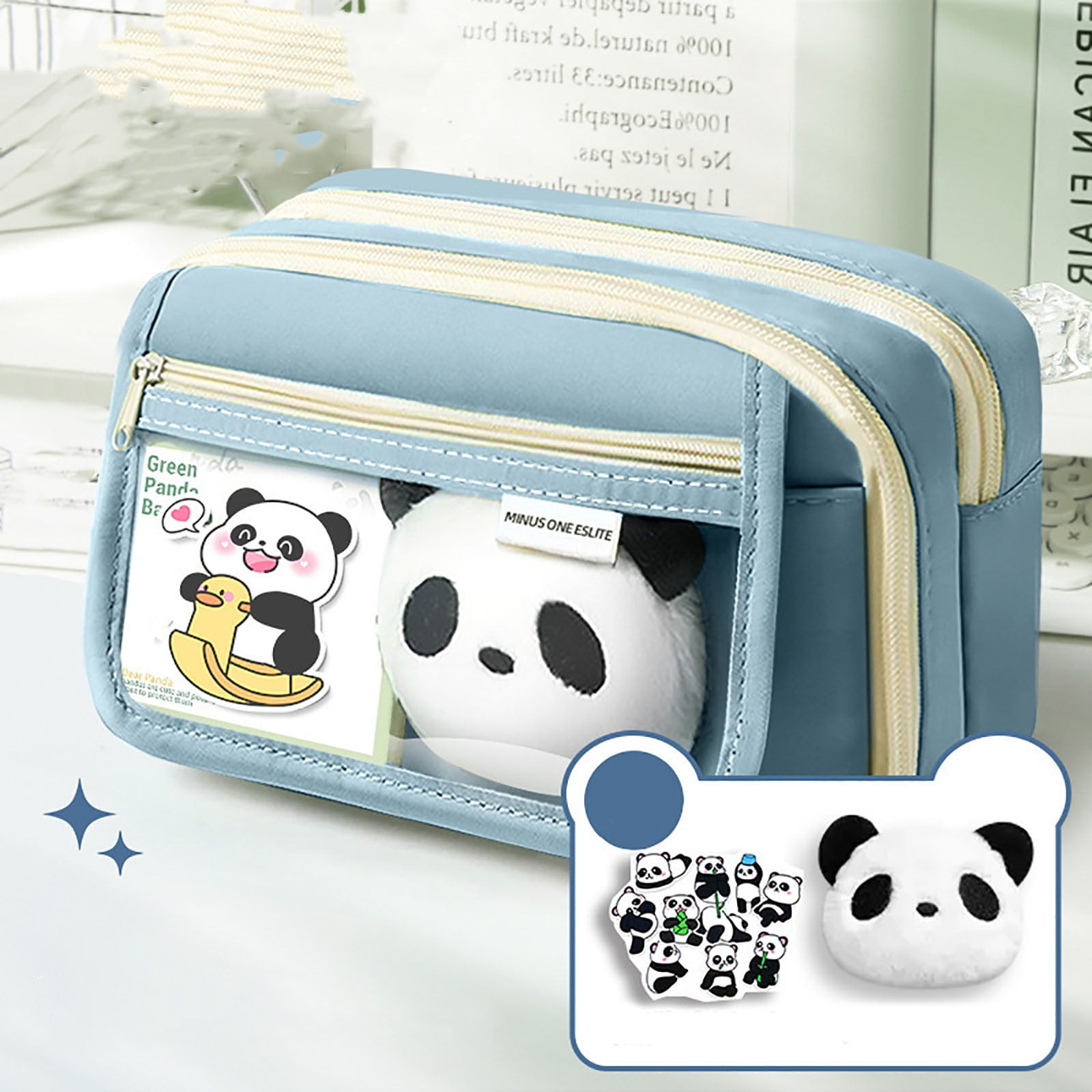 PALIFEUR Pencil Case Large Capacity Pencil Pouch, Multi-layer Aesthetic Pen Bag, Sturdy Multifunctional Pencil Bag, Pencil Box, Sky Blue Z-1-Blue - Image 1