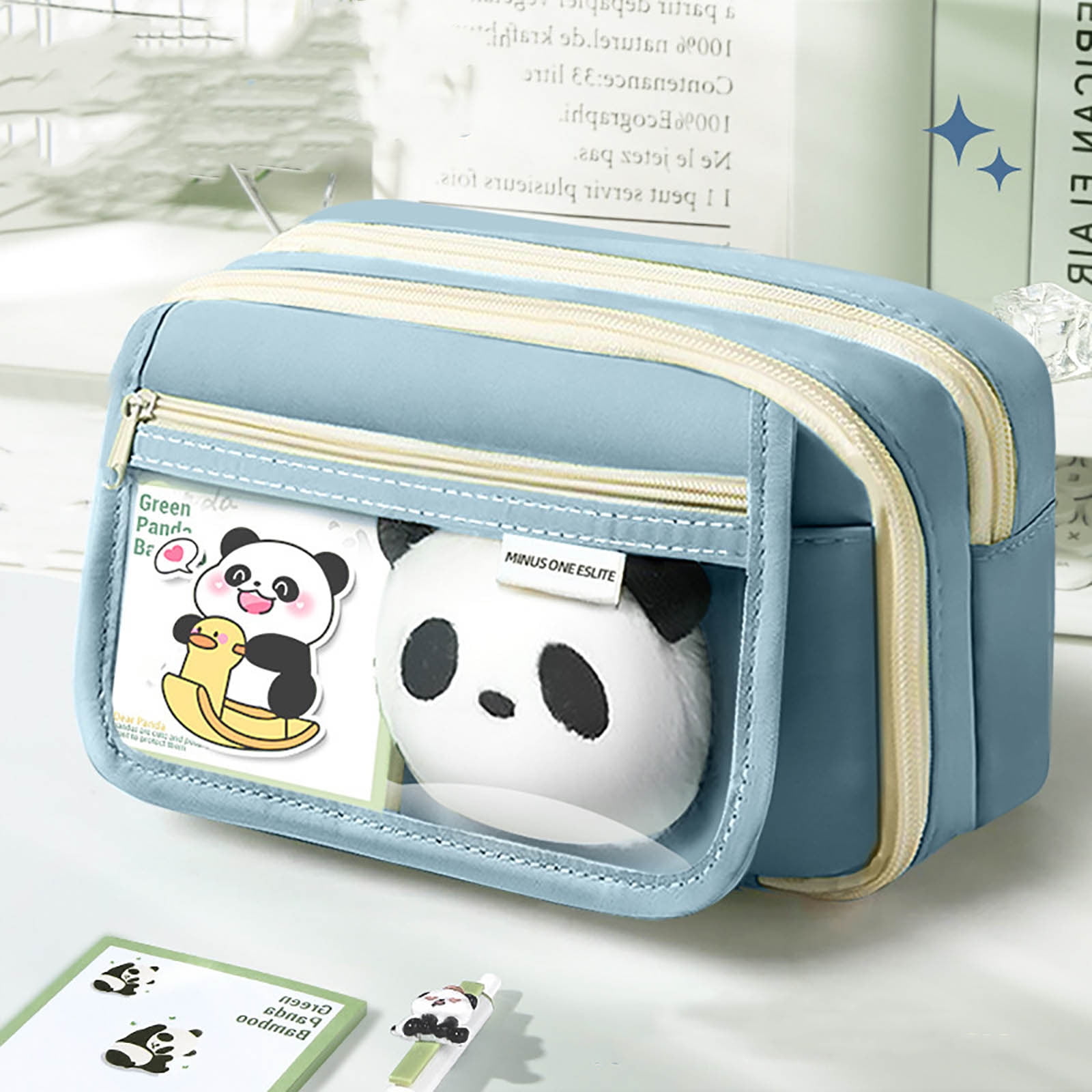 PALIFEUR Pencil Case Large Capacity Pencil Pouch, Multi-layer Aesthetic Pen Bag, Sturdy Multifunctional Pencil Bag, Pencil Box, Sky Blue Z-1-Blue - Image 6