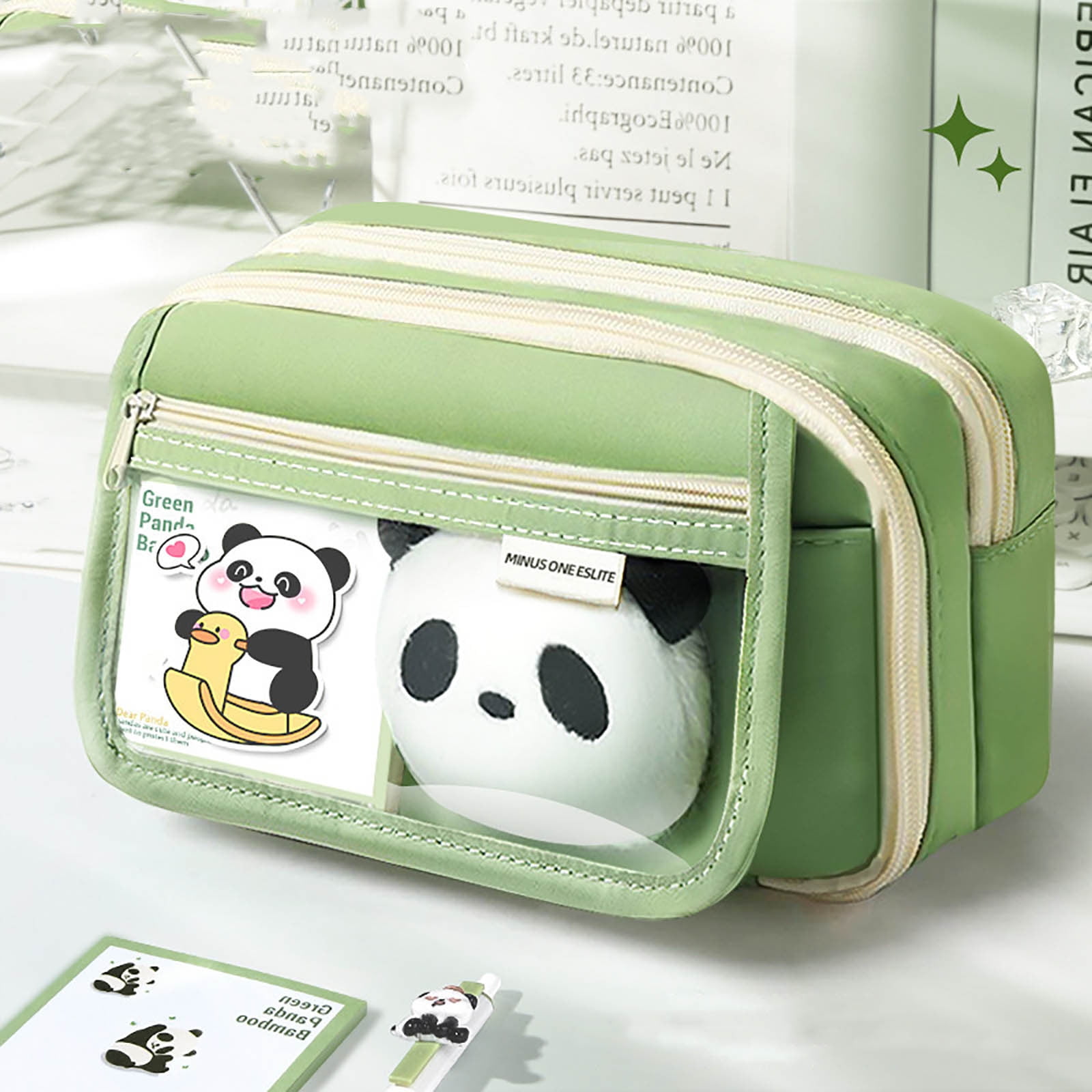 PALIFEUR Pencil Case Large Capacity Pencil Pouch, Multi-layer Aesthetic Pen Bag, Sturdy Multifunctional Pencil Bag, Pencil Box, Sky Blue Z-1-Green - Image 6