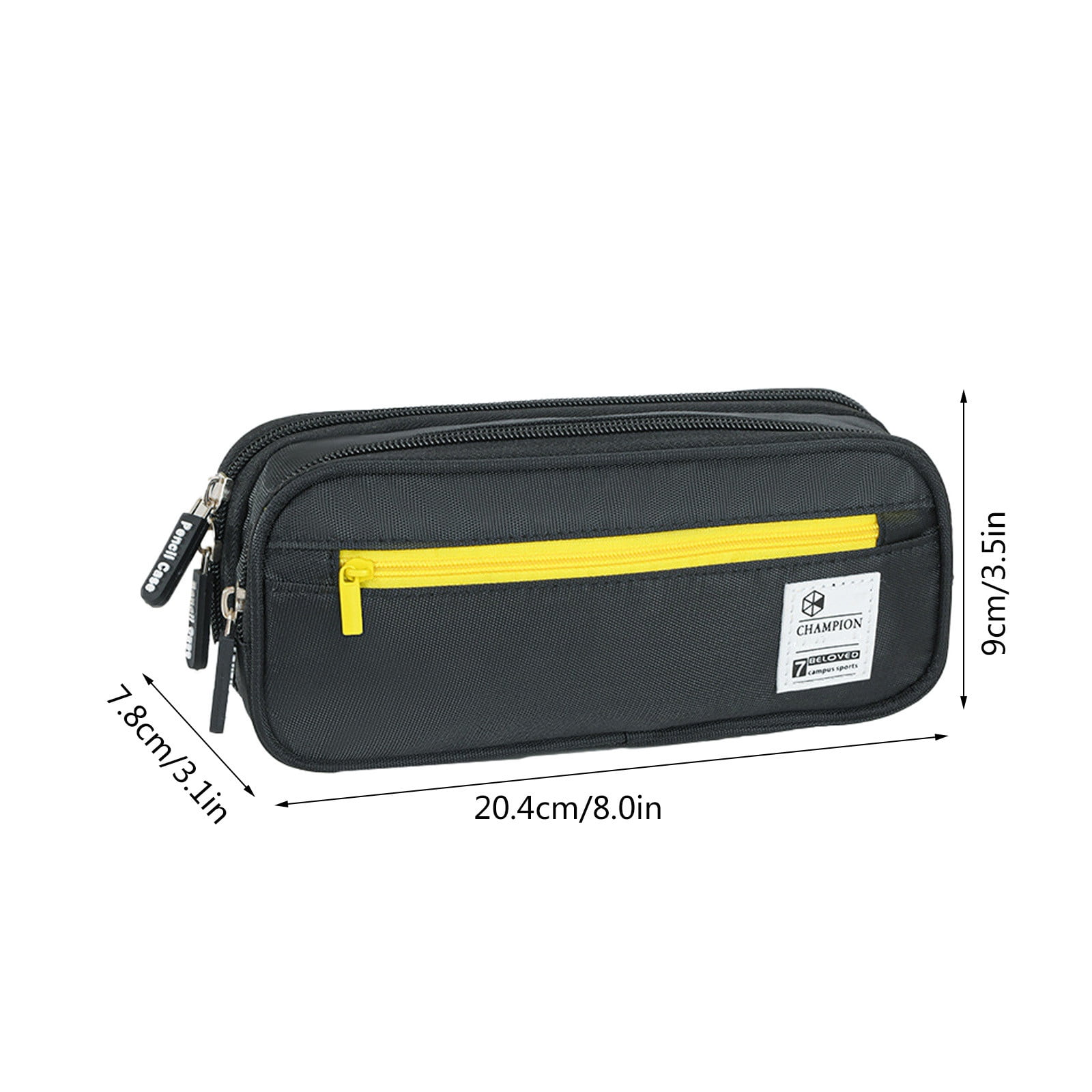 PALIFEUR Pencil Case Large Capacity Pencil Pouch, Multi-layer Aesthetic Pen Bag, Sturdy Multifunctional Pencil Bag, Pencil Box, Sky Blue Z-2-Black - Image 3